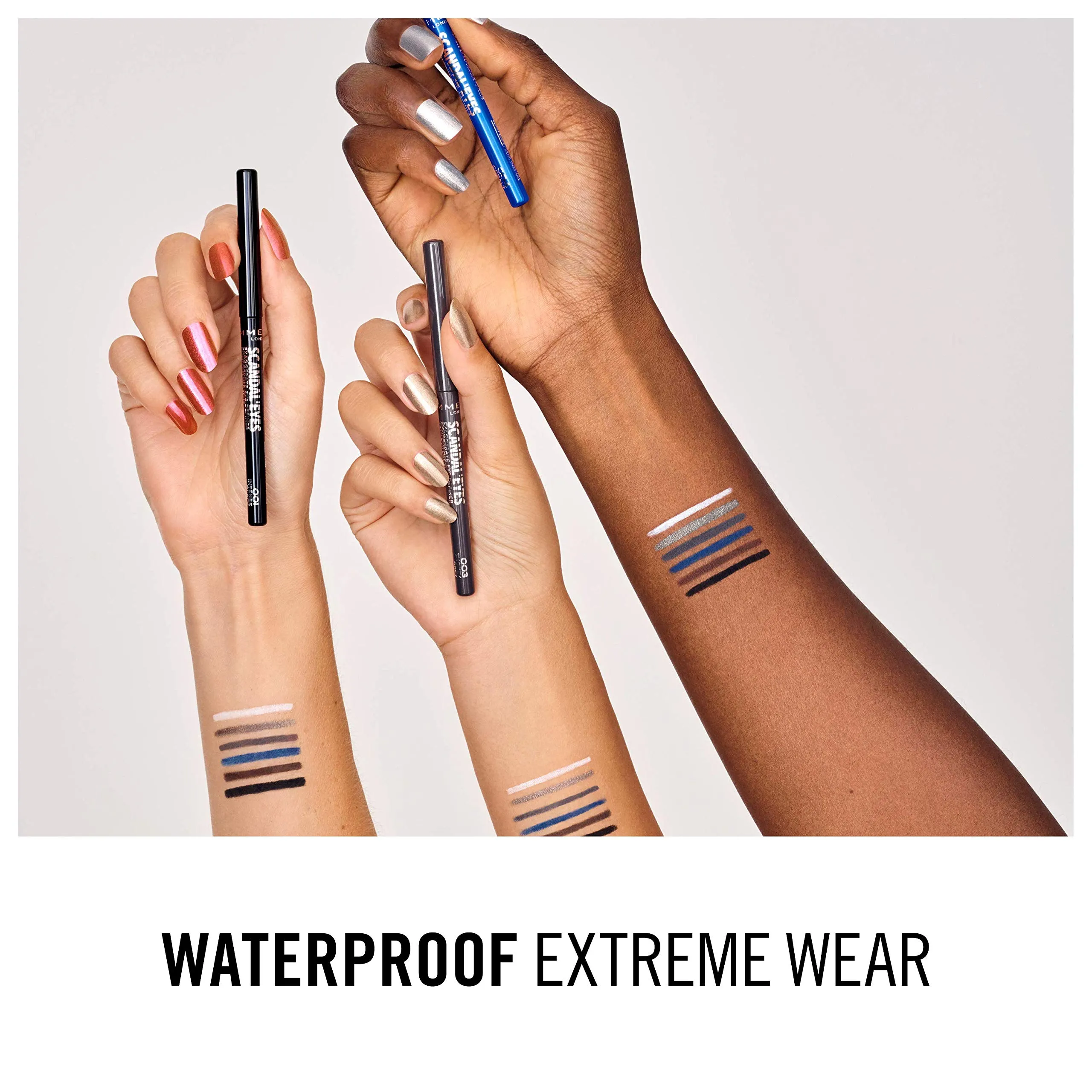 Rimmel London ScandalEyes Exaggerate Eye Definer Waterproof Automatic Eye Pencil, 005 Snow White - immagine 8