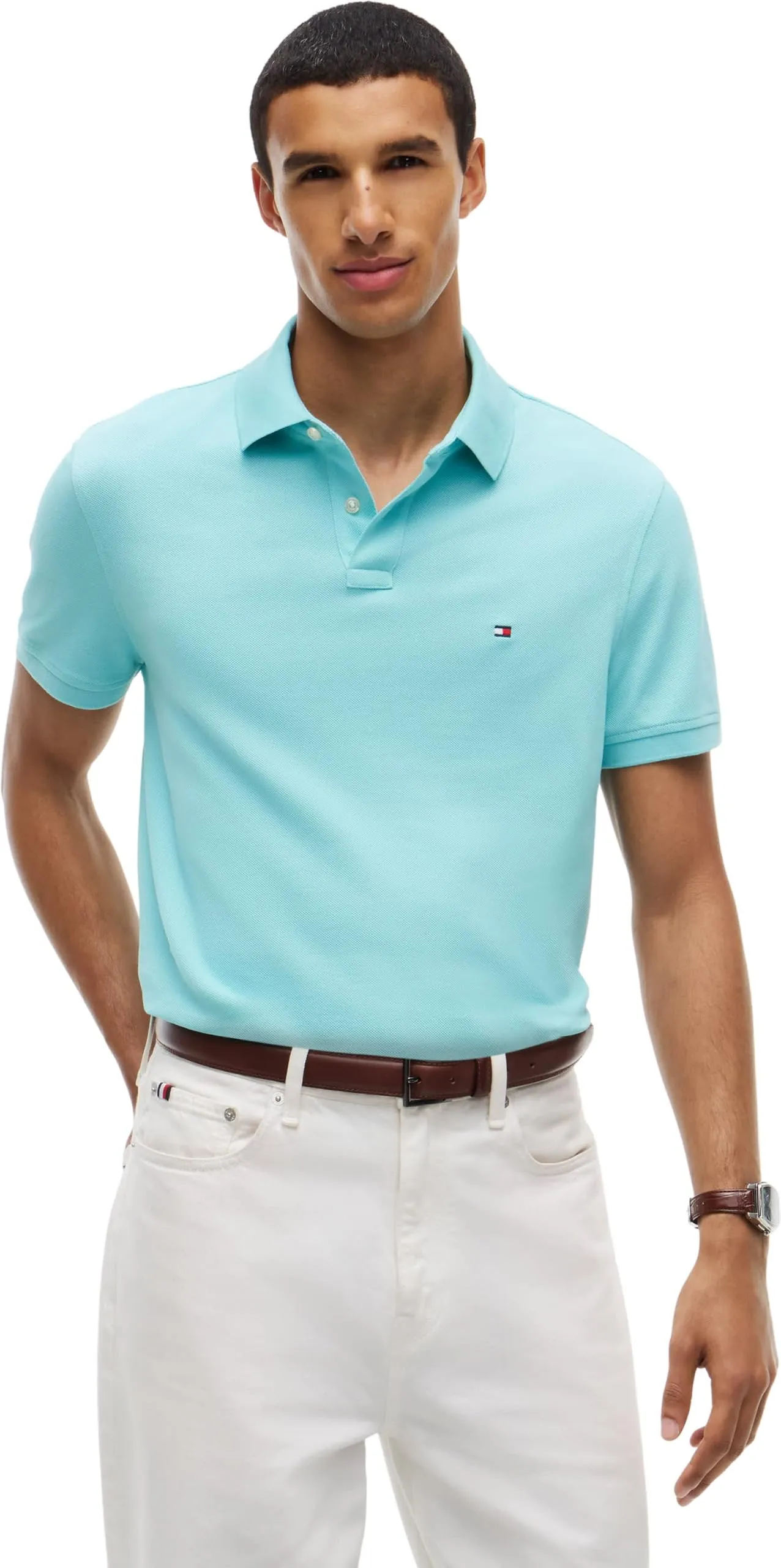 Tommy Hilfiger Polo uomo 1985 Regular, Acqua Artica, XXL - immagine 1