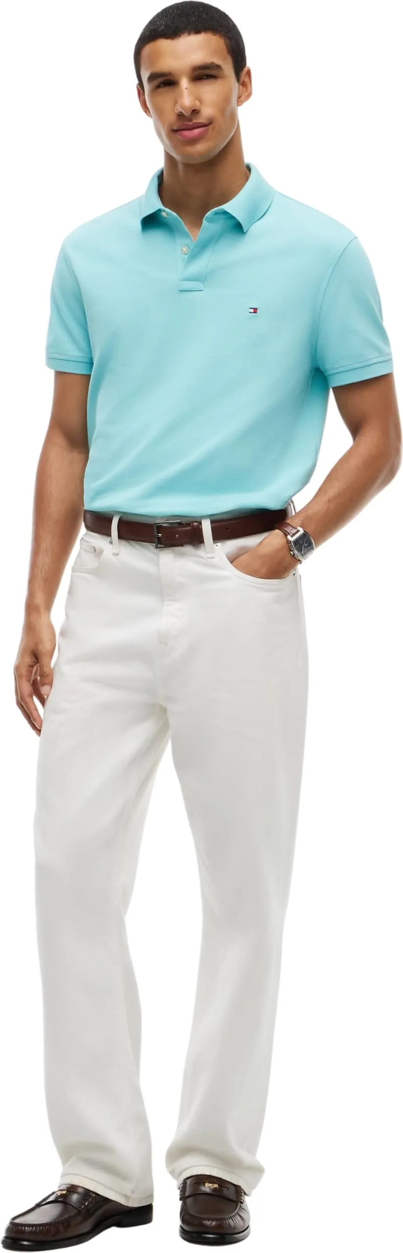Tommy Hilfiger Polo uomo 1985 Regular, Acqua Artica, XXL - immagine 5