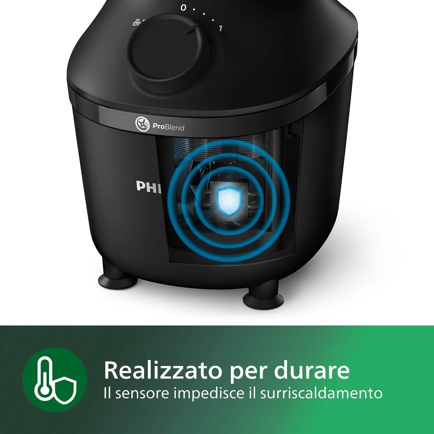 Philips Frullatore Elettrico 3000 HR2041/41 con Borraccia Portatile, 450W, 1,9L, Nero - immagine 4