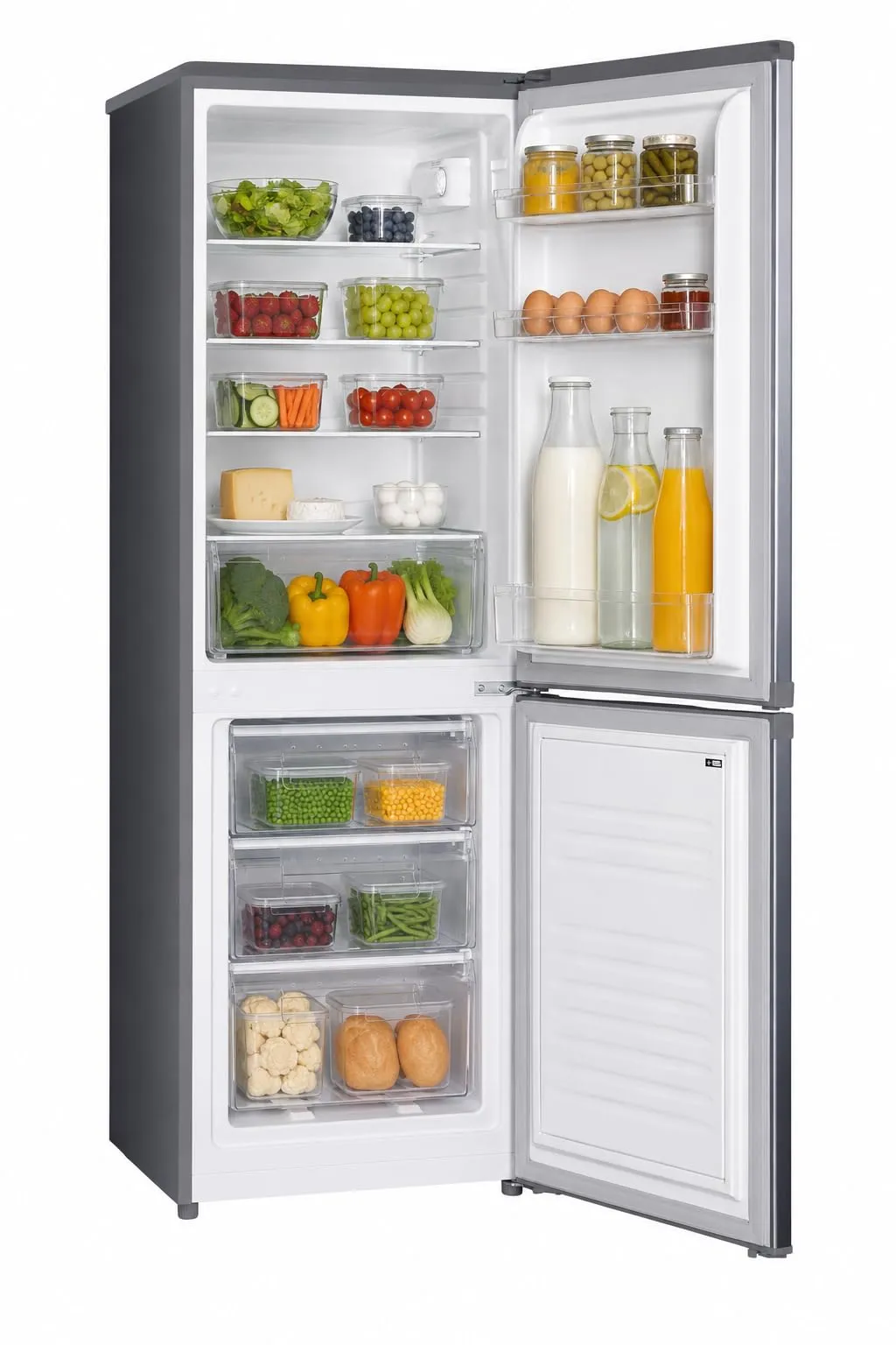 Candy Frigorifero Combinato 2 Porte 207L Classe E Argento CHCS514EX - immagine 5
