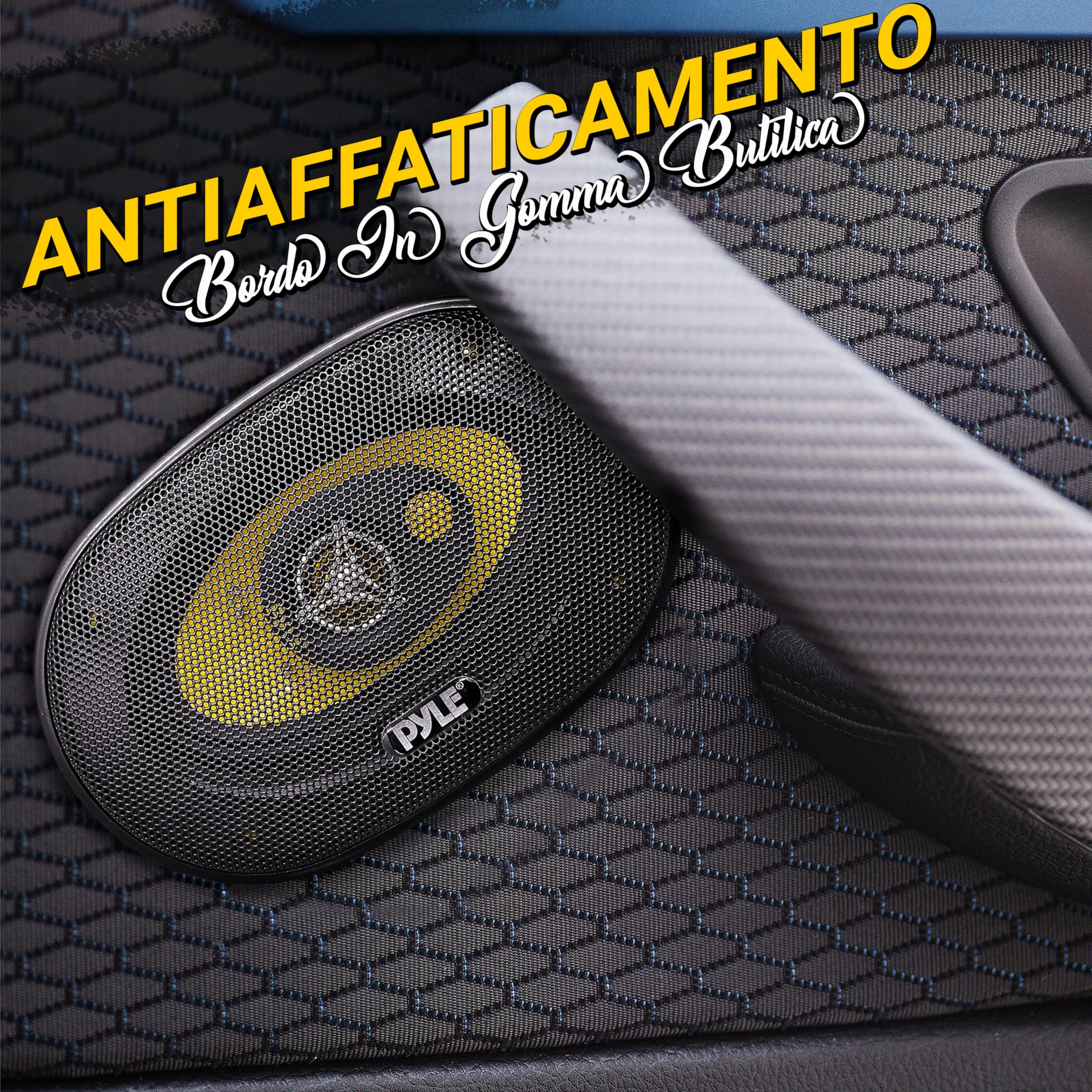 Pyle Sistema di Altoparlanti Auto Tre Vie 10x15 cm 132W 4Ohm OEM-PLG46.3 (Coppia) Nero/Giallo - immagine 5