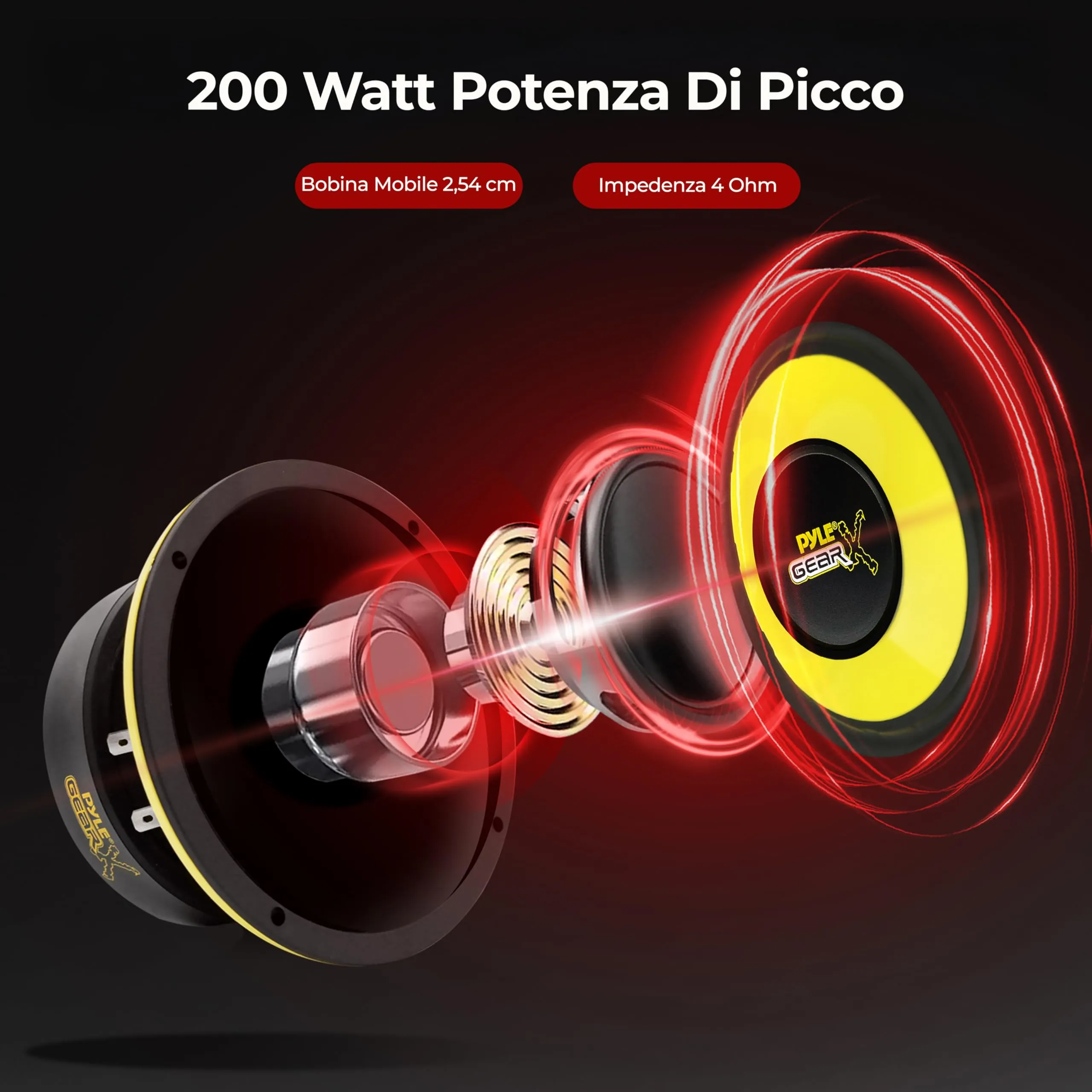 Pyle PLG54 Subwoofer Auto 5" 200W 4Ω Cono Polimero Bobina Alluminio - immagine 5