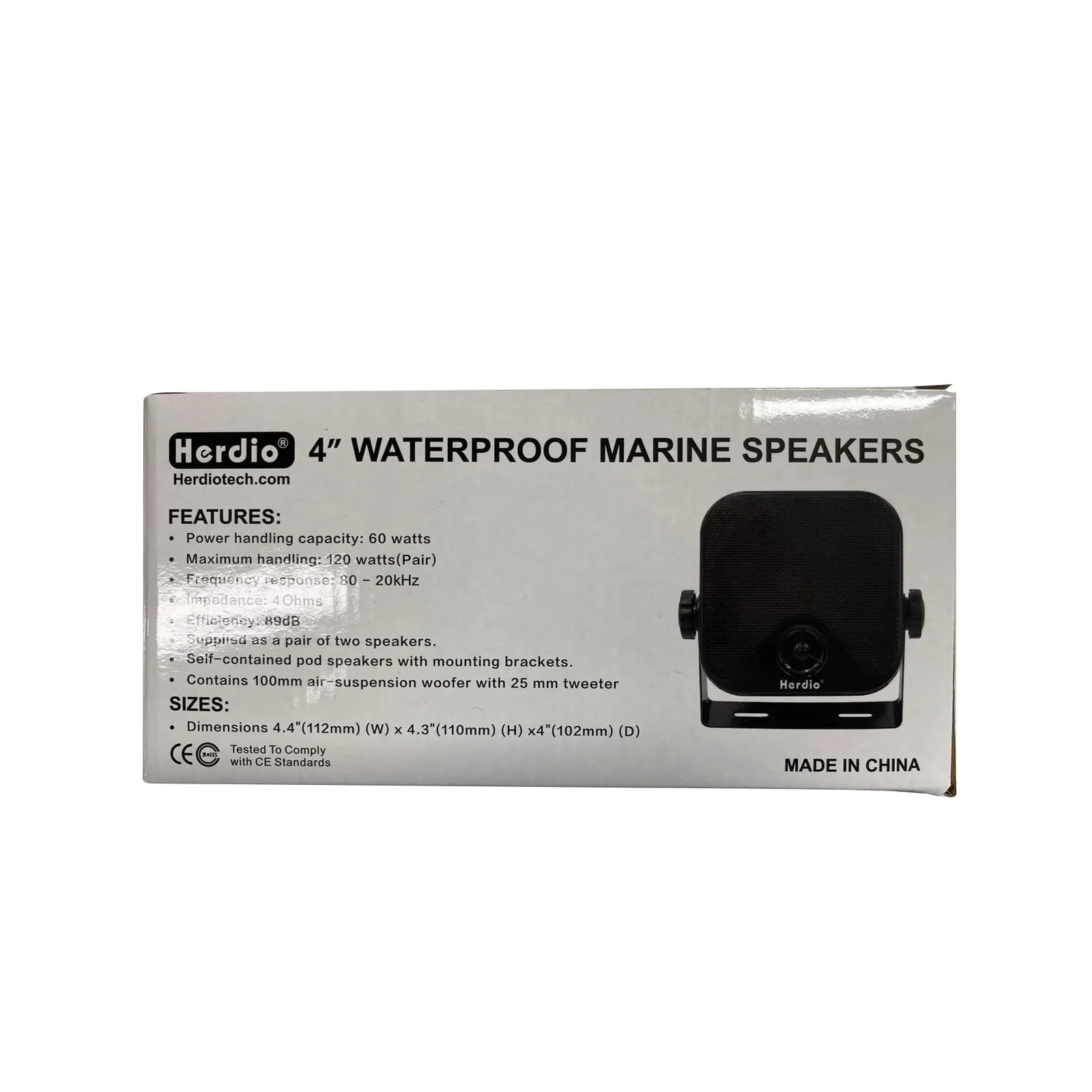 Herdio Diffusori Esterni 100W 4" Sistema Stereo Impermeabile Marino (Coppia) - immagine 10