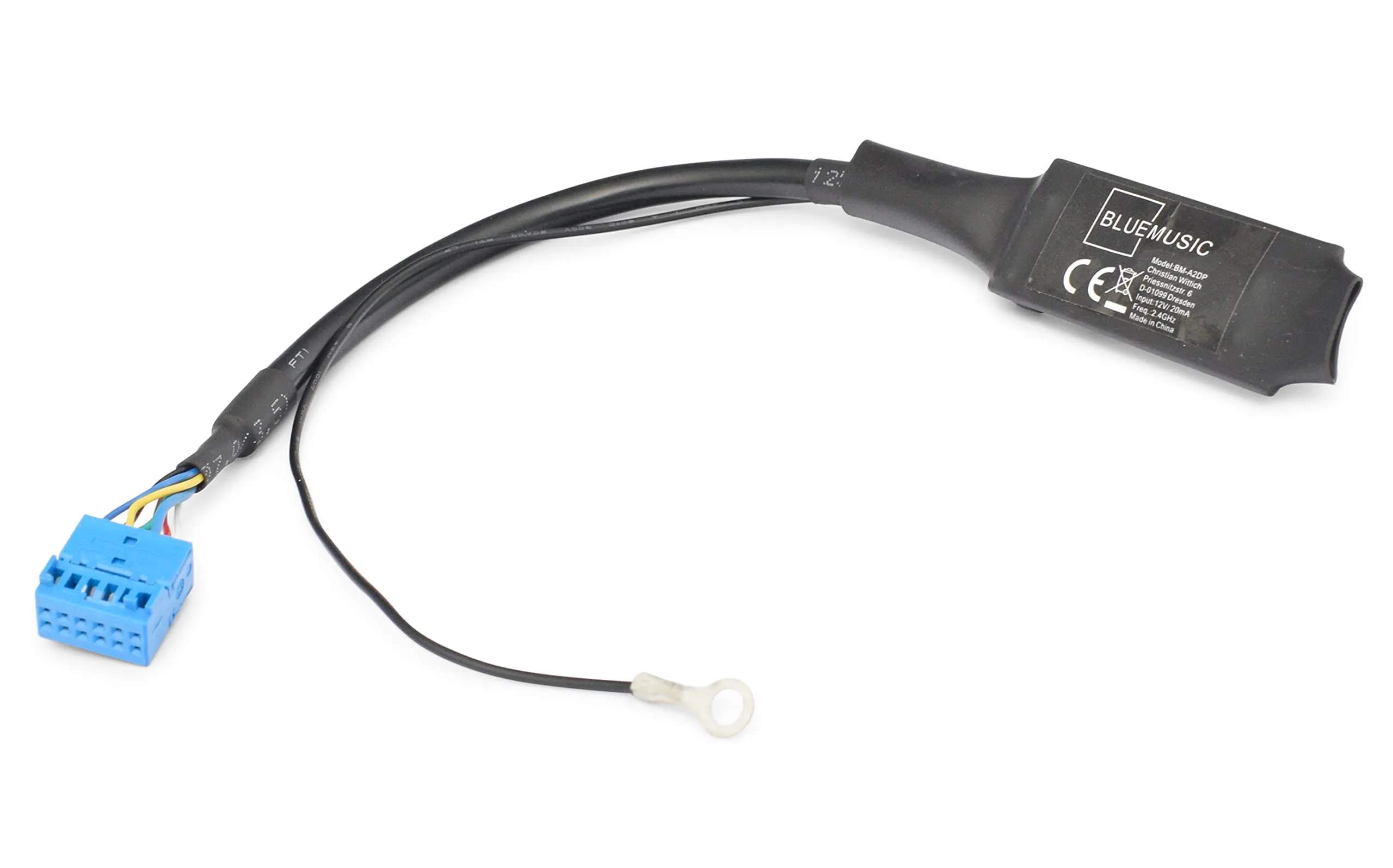 BlueMusic Interfaccia Audio Bluetooth 12Pin per VW RCD 210 300 500, RNS 310 315, Skoda Beat Cruise Swing, Audi Chorus Concert Symphony 2+ 3, RNS-E, BNS 5.0, Seat (dal luglio 2010) - immagine 1
