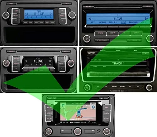 BlueMusic Interfaccia Audio Bluetooth 12Pin per VW RCD 210 300 500, RNS 310 315, Skoda Beat Cruise Swing, Audi Chorus Concert Symphony 2+ 3, RNS-E, BNS 5.0, Seat (dal luglio 2010) - immagine 2