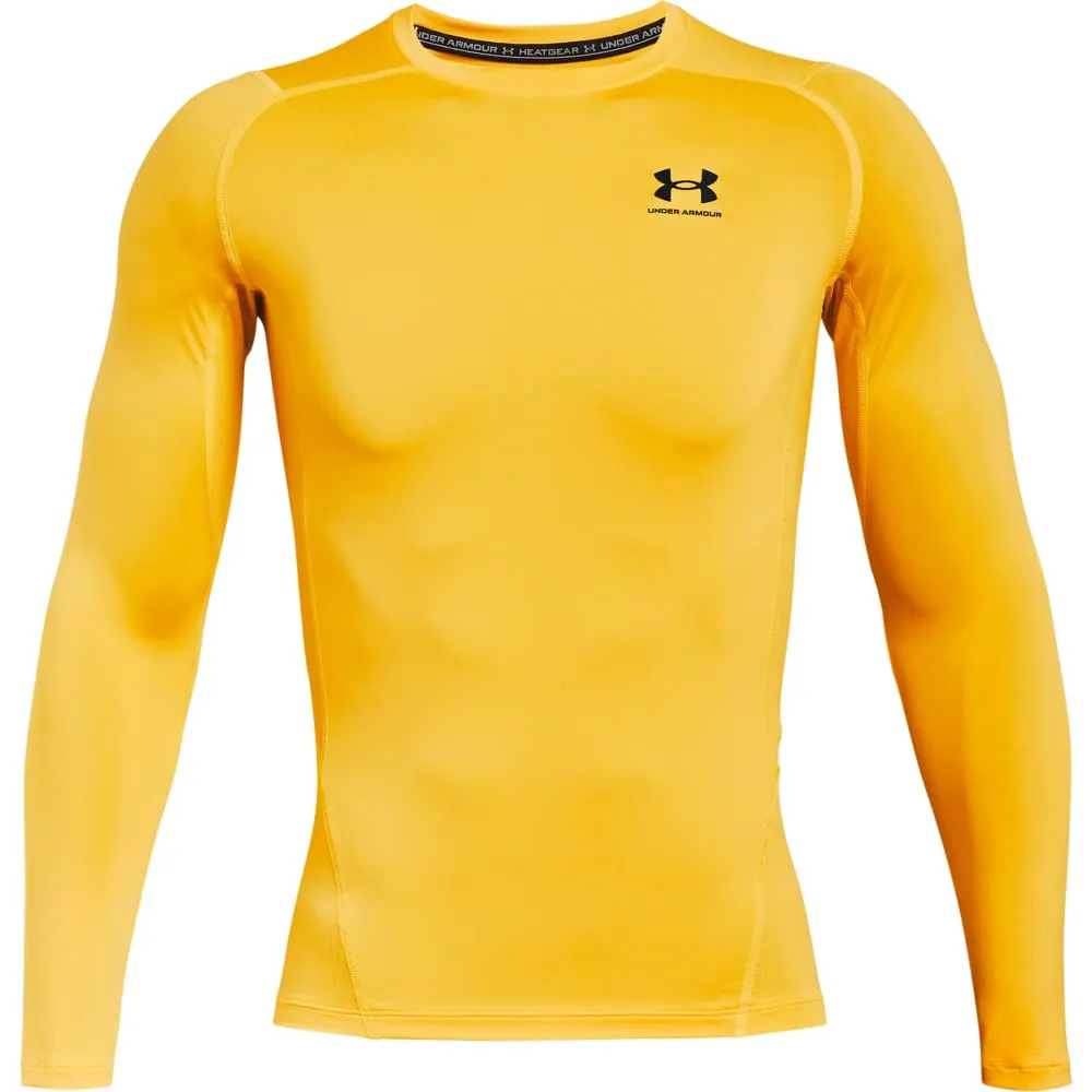 Under Armour HeatGear Maglietta a Compressione a Maniche Lunghe Uomo (790) Taxi / Nero, 3XL - immagine 5