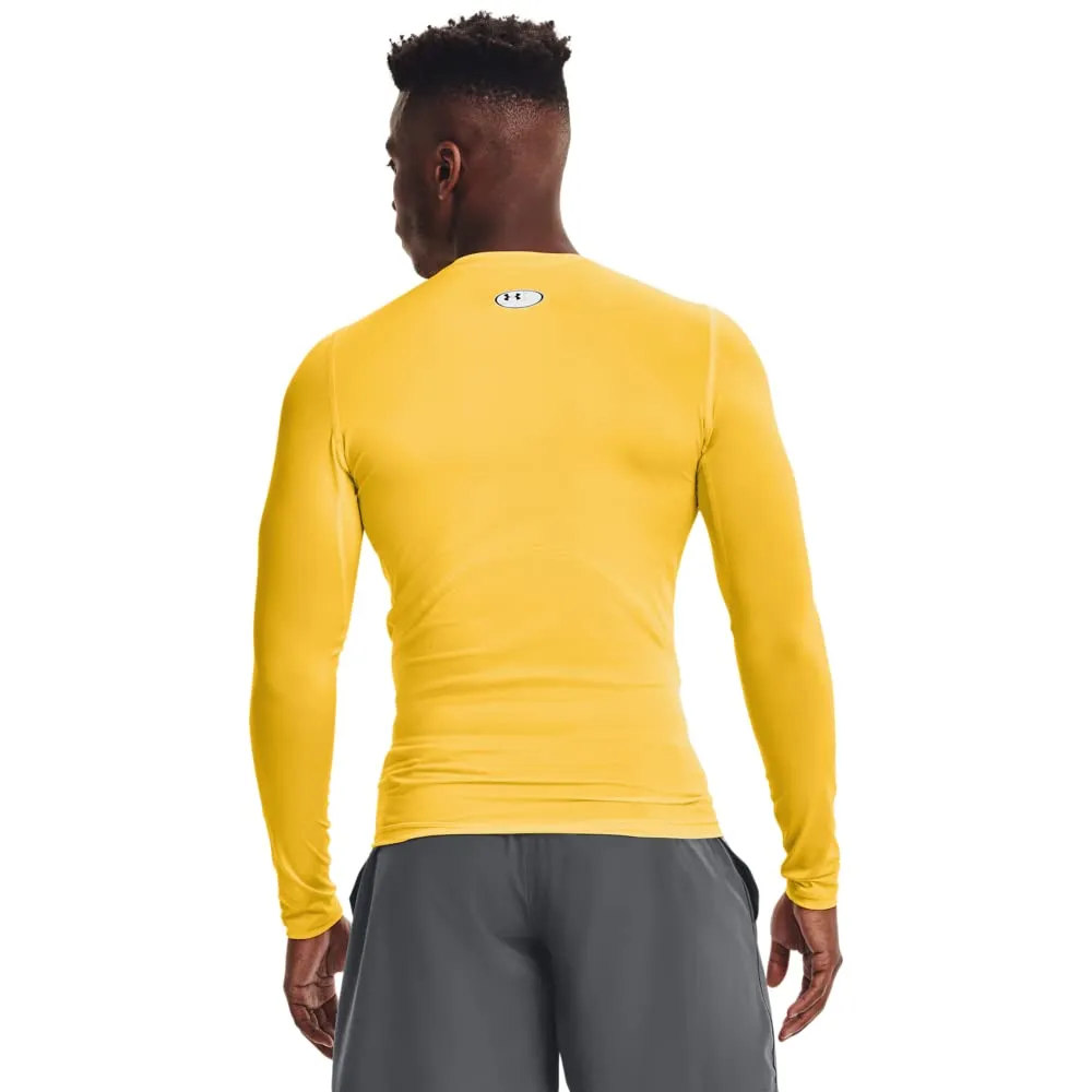 Under Armour HeatGear Maglietta a Compressione a Maniche Lunghe Uomo (790) Taxi/Nero XL Alti - immagine 2