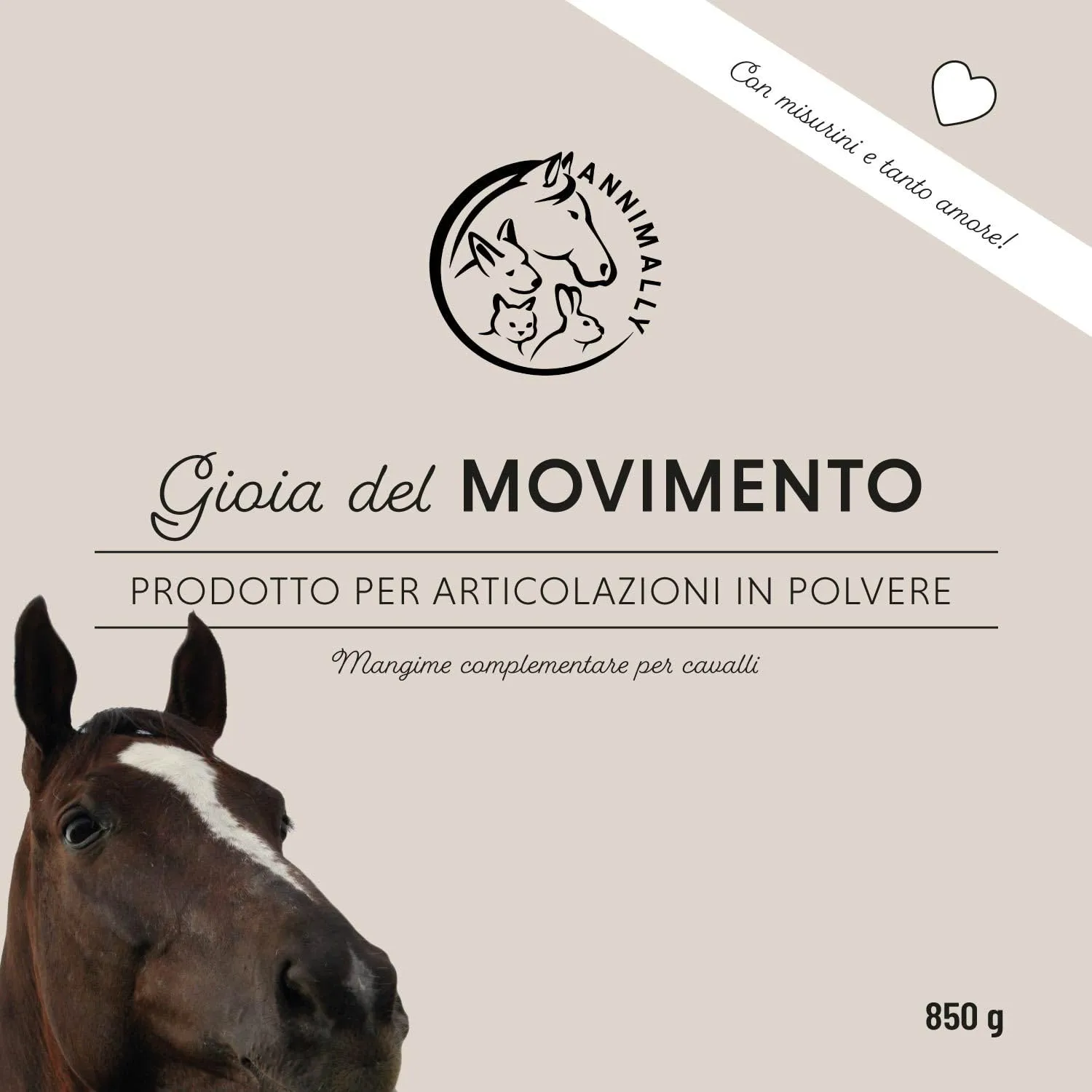 Annimally Polvere per Articolazioni Cavalli 850g con MSM, Glucosamina, Condroitina e Artiglio del Diavolo - immagine 7