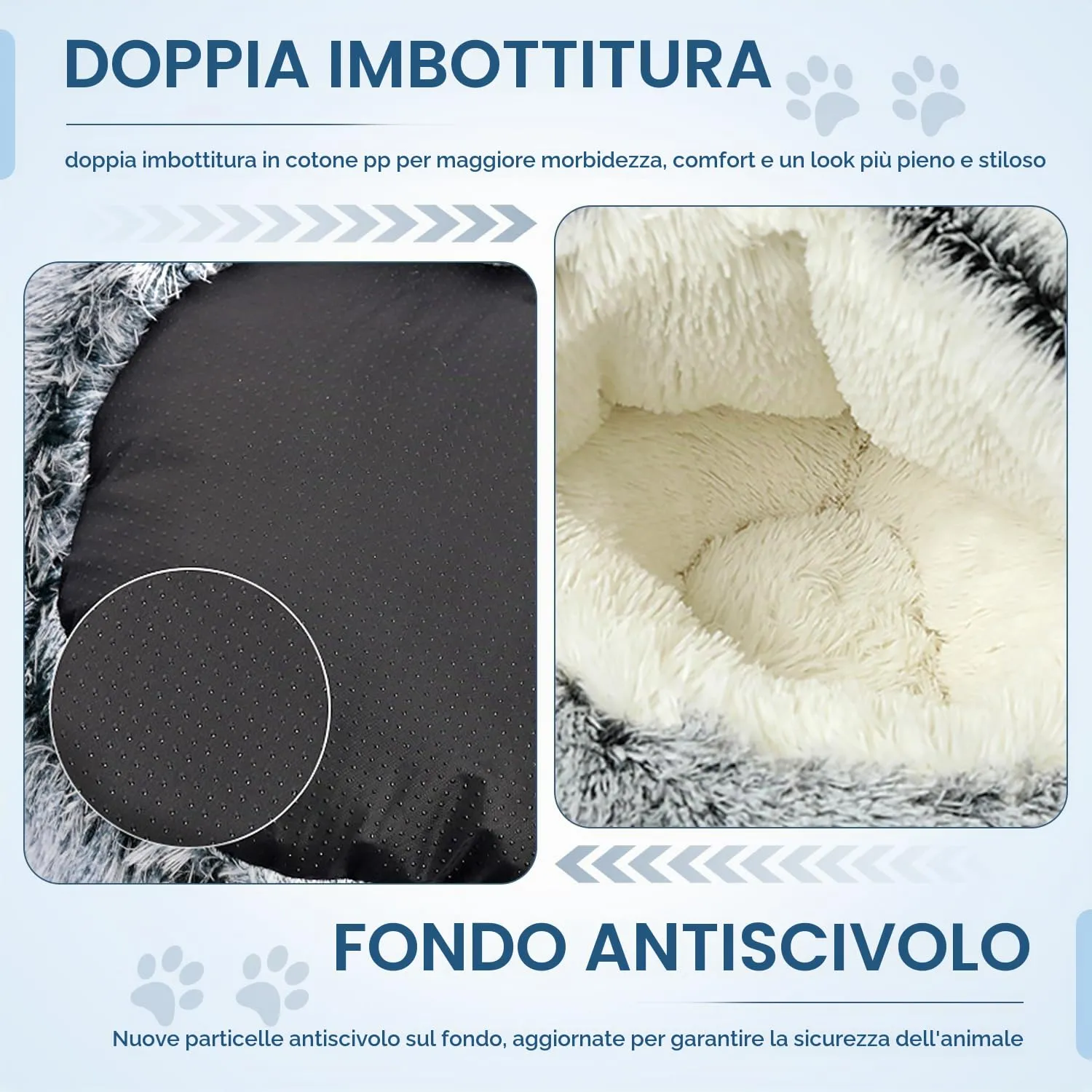SUOXU Lettino Calmante a Ciambella per Gatti e Cani di Piccola Taglia, Cuscino Morbido e Caldo con Coperta - immagine 3