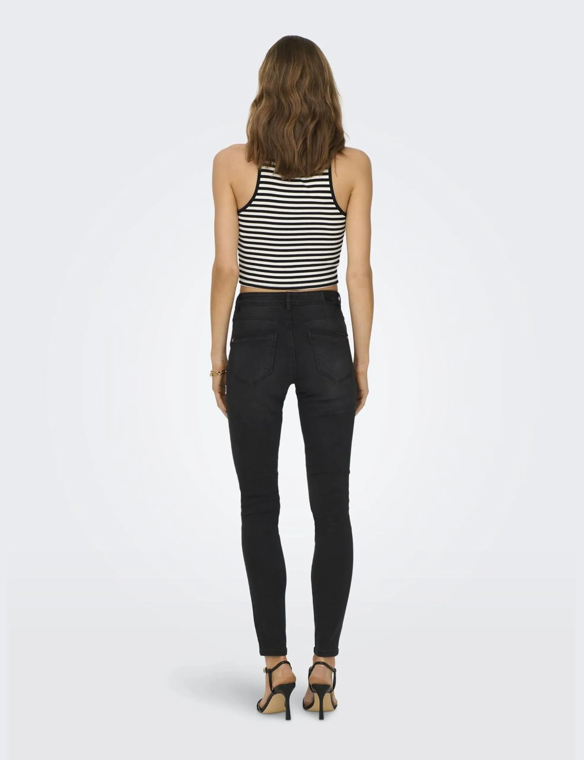 ONLY Vita Media Skinny Fit Jeans Washed Black S/32 - immagine 5