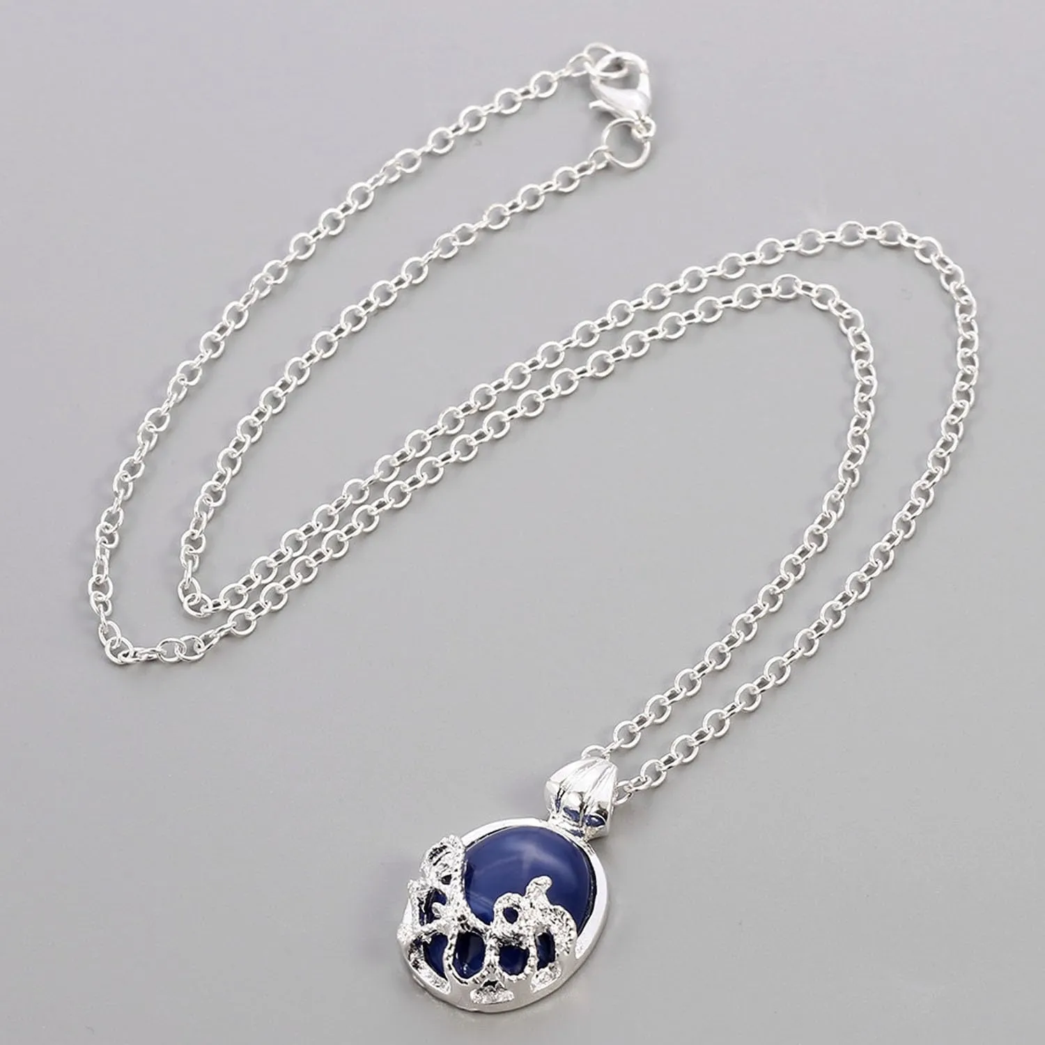 YouU The Vampire Set - Collana con ciondolo cristalli di zaffiro di Katherine e Elena Gilbert per cosplay con 21 adesivi - immagine 5
