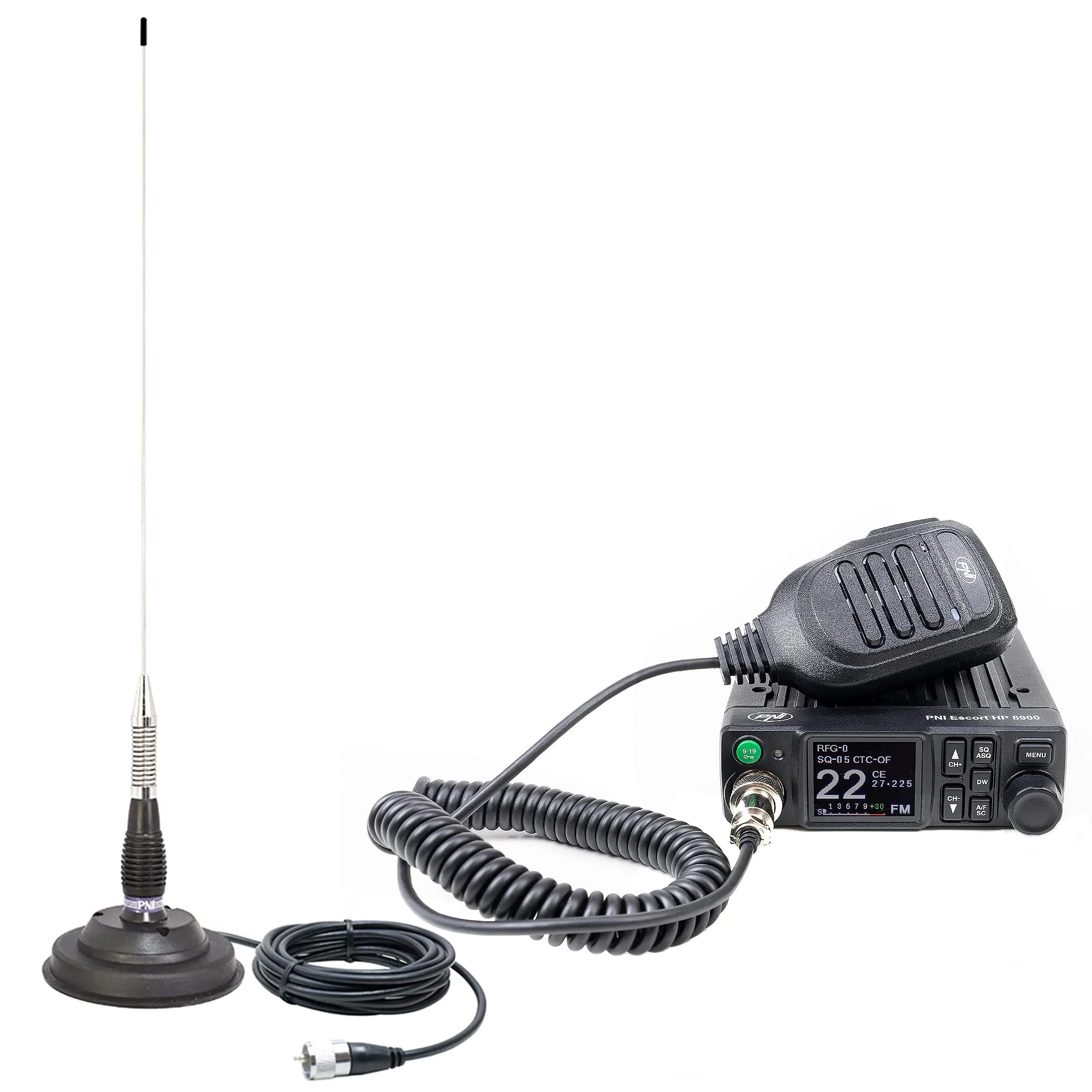 PNI Escort HP 8900 ASQ CB Radio with ML100 Magnetic Base Antenna - immagine 1