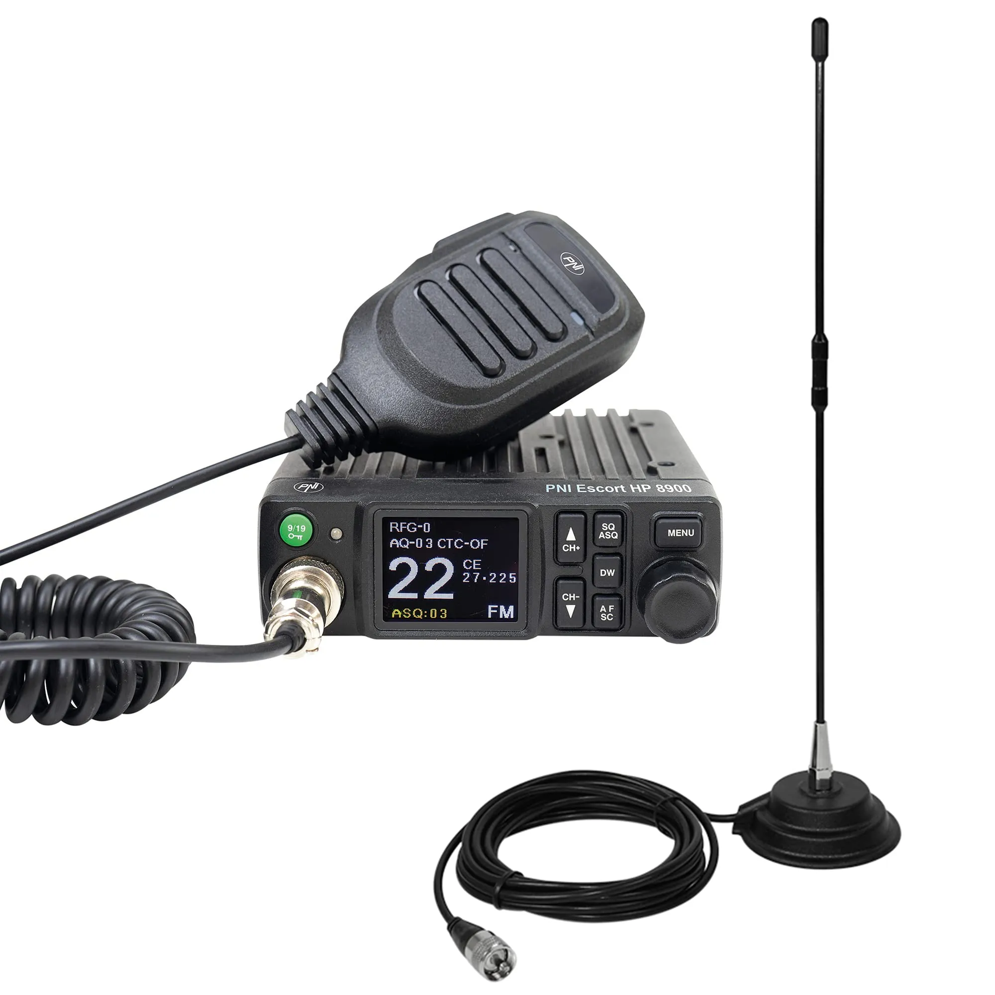 PNI Escort HP 8900 ASQ CB Radio 12-24V and PNI Extra 40 Magnetic Base Antenna - immagine 1