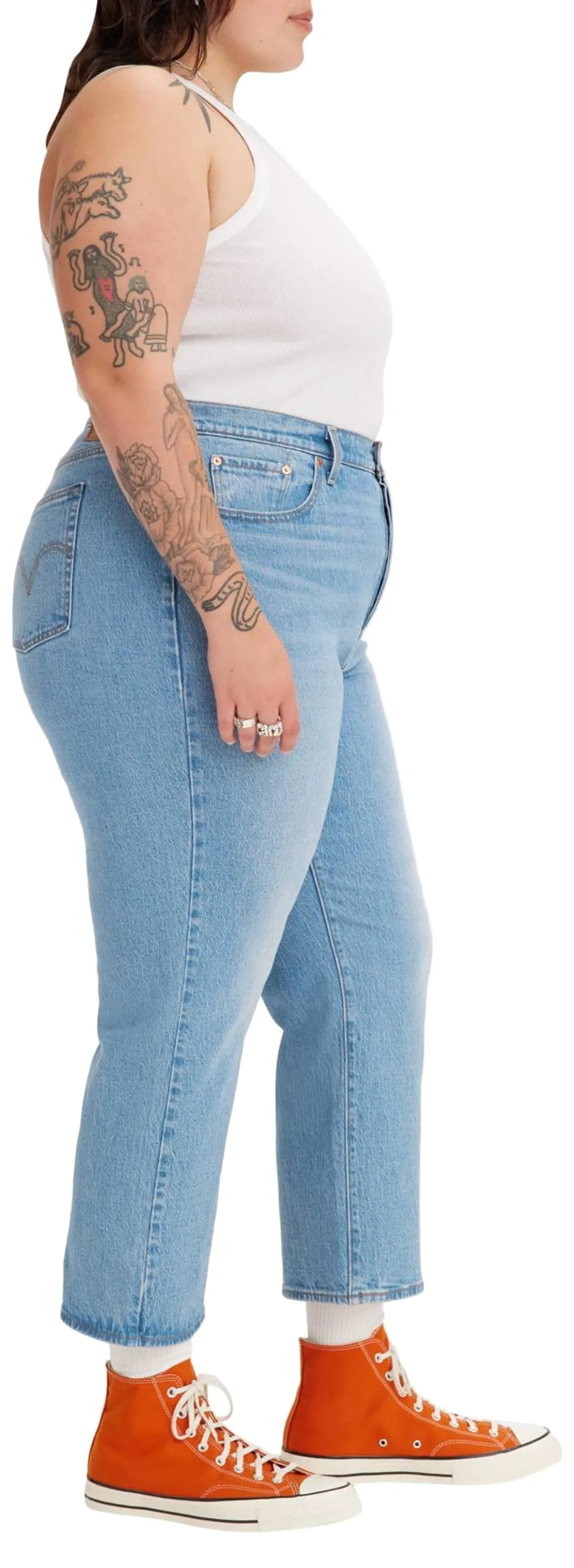Levi's Ribcage Straight Ankle Jeans - Light Indigo Worn In, 31W / 29L - immagine 4