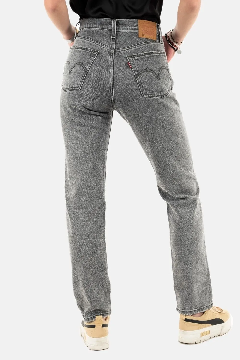 Levi's 501 Crop Jeans Donna, Gray Worn In, 29W / 28L - immagine 4