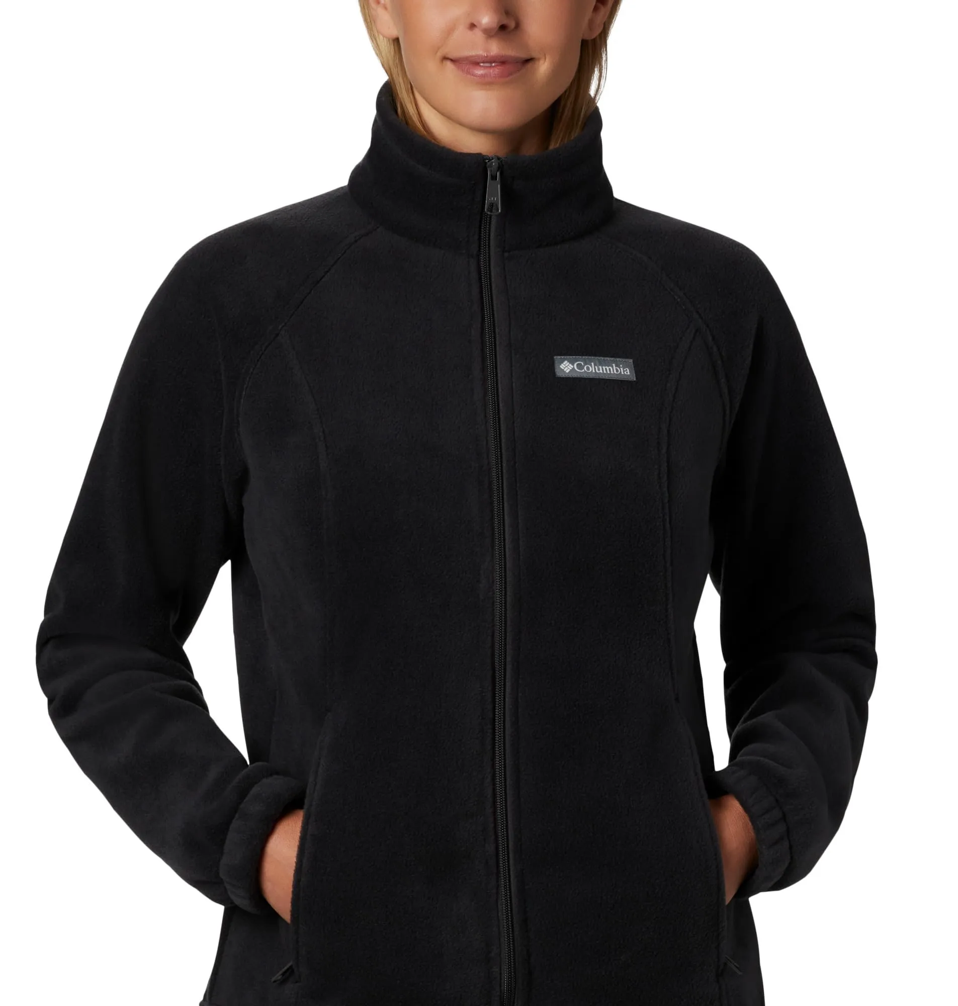 Columbia Benton Springs Giacca in pile con cerniera da donna, Nero, XS - immagine 4