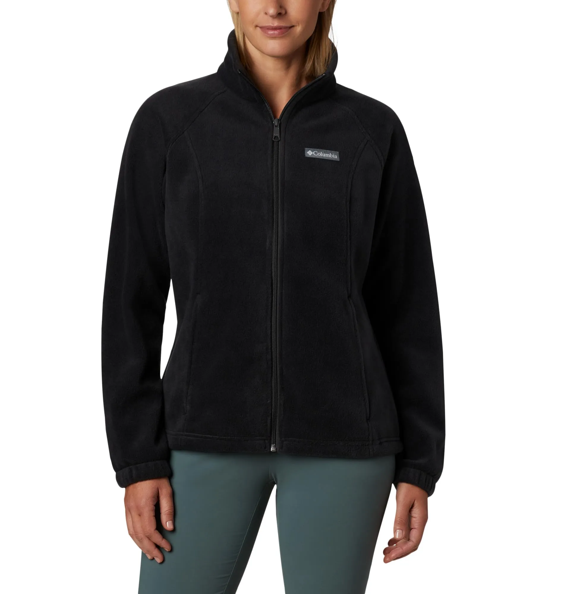 Columbia Benton Springs Giacca in pile con zip da donna - Nero - XL - immagine 1