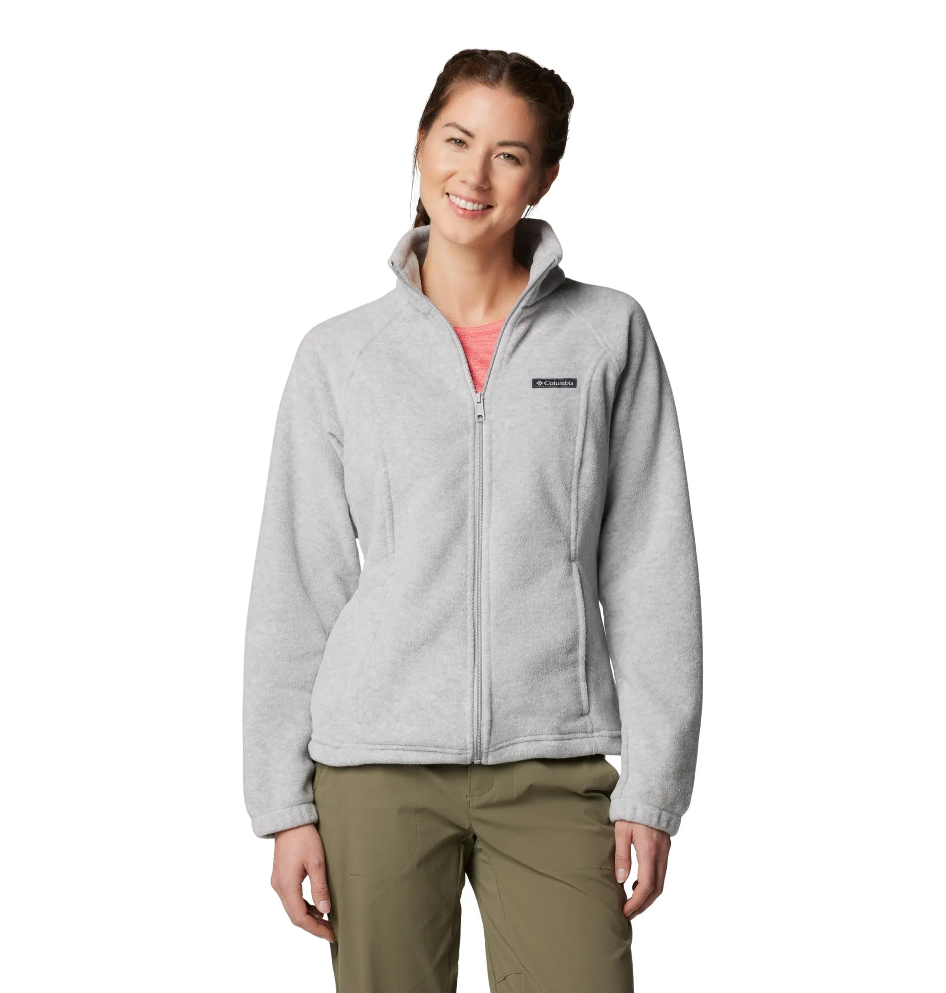 Columbia Benton Springs Giacca in pile con cerniera da donna - Cirrus Grey Heather - XS - immagine 1