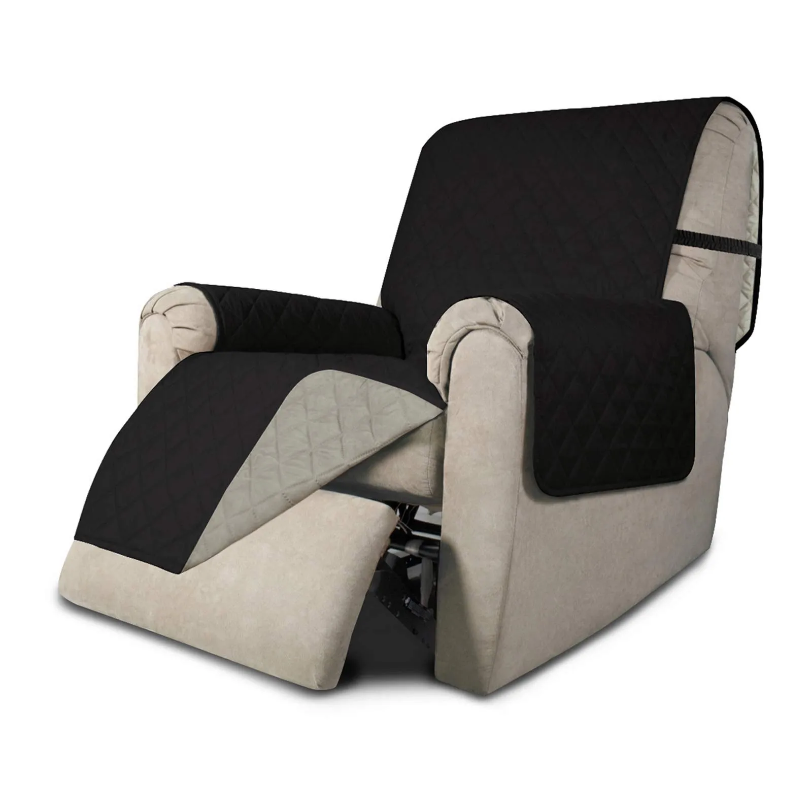 Easy-Going Copridivano Reclinabile e Reversibile Impermeabile, Nero/Beige - immagine 1