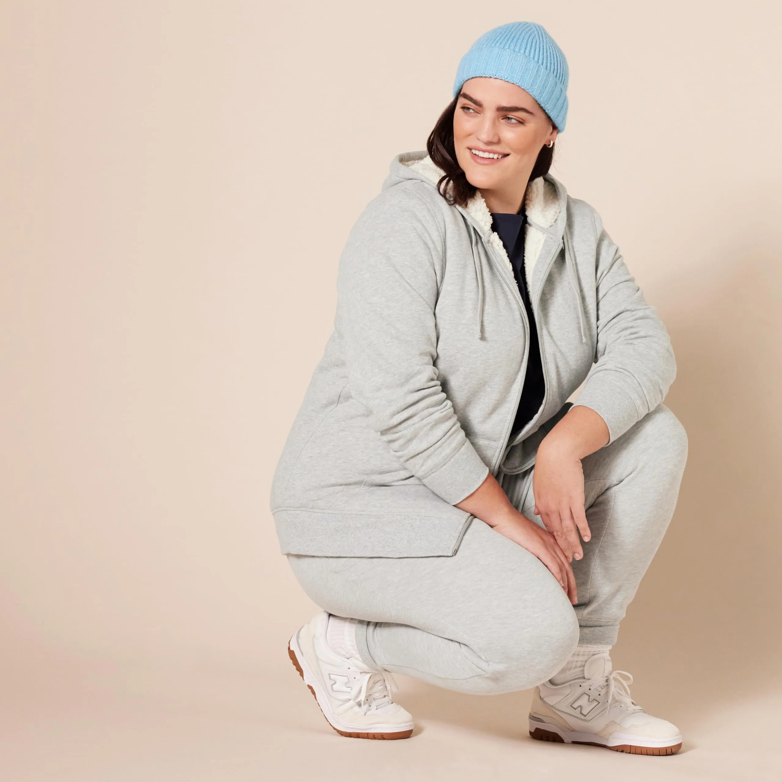 Amazon Essentials Giacca con cappuccio in pile foderata in sherpa Donna, Grigio Puntinato, XXL - immagine 8