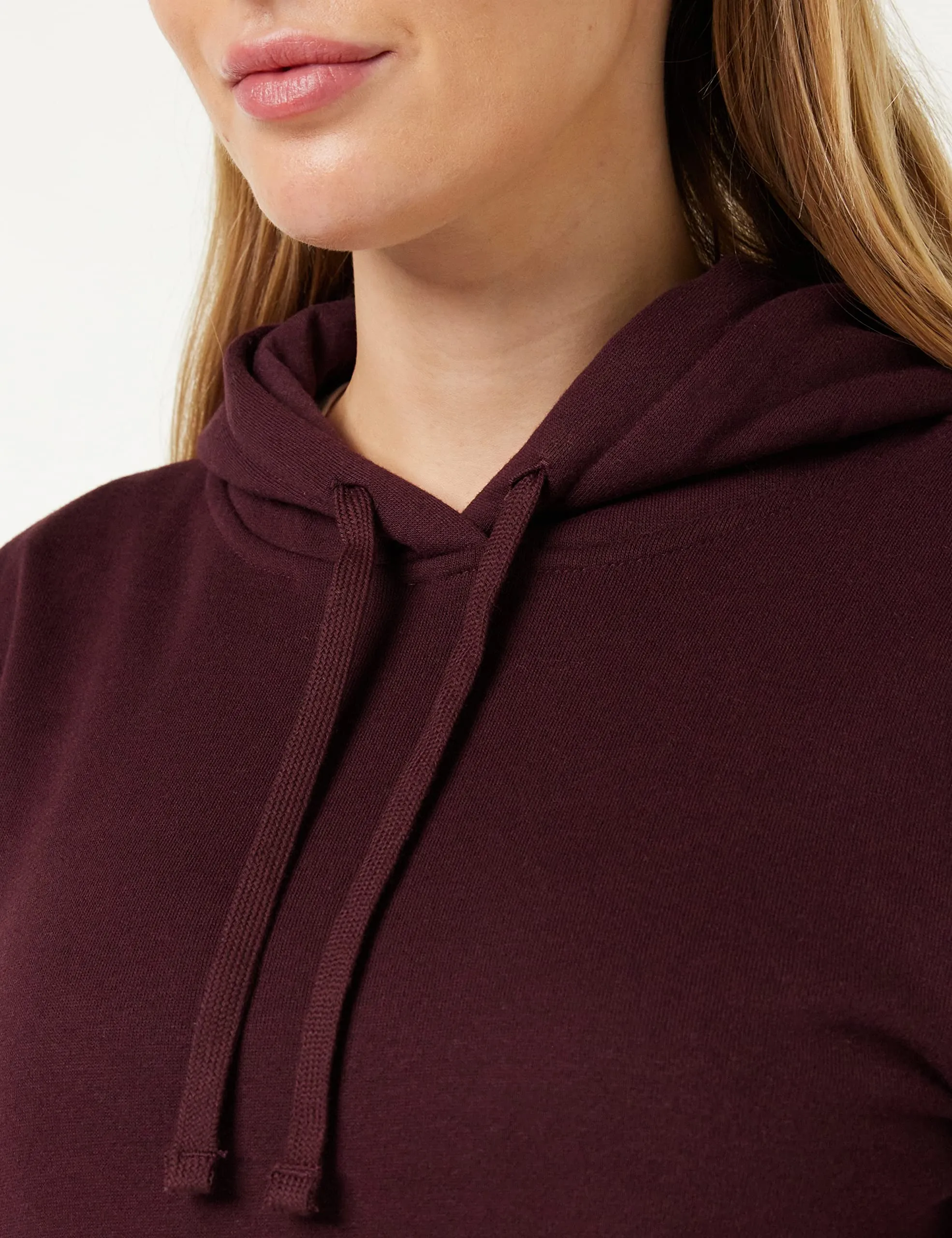Amazon Essentials Felpa con Cappuccio in Pile Vestibilità Regular Donna, Bordeaux, S - immagine 4