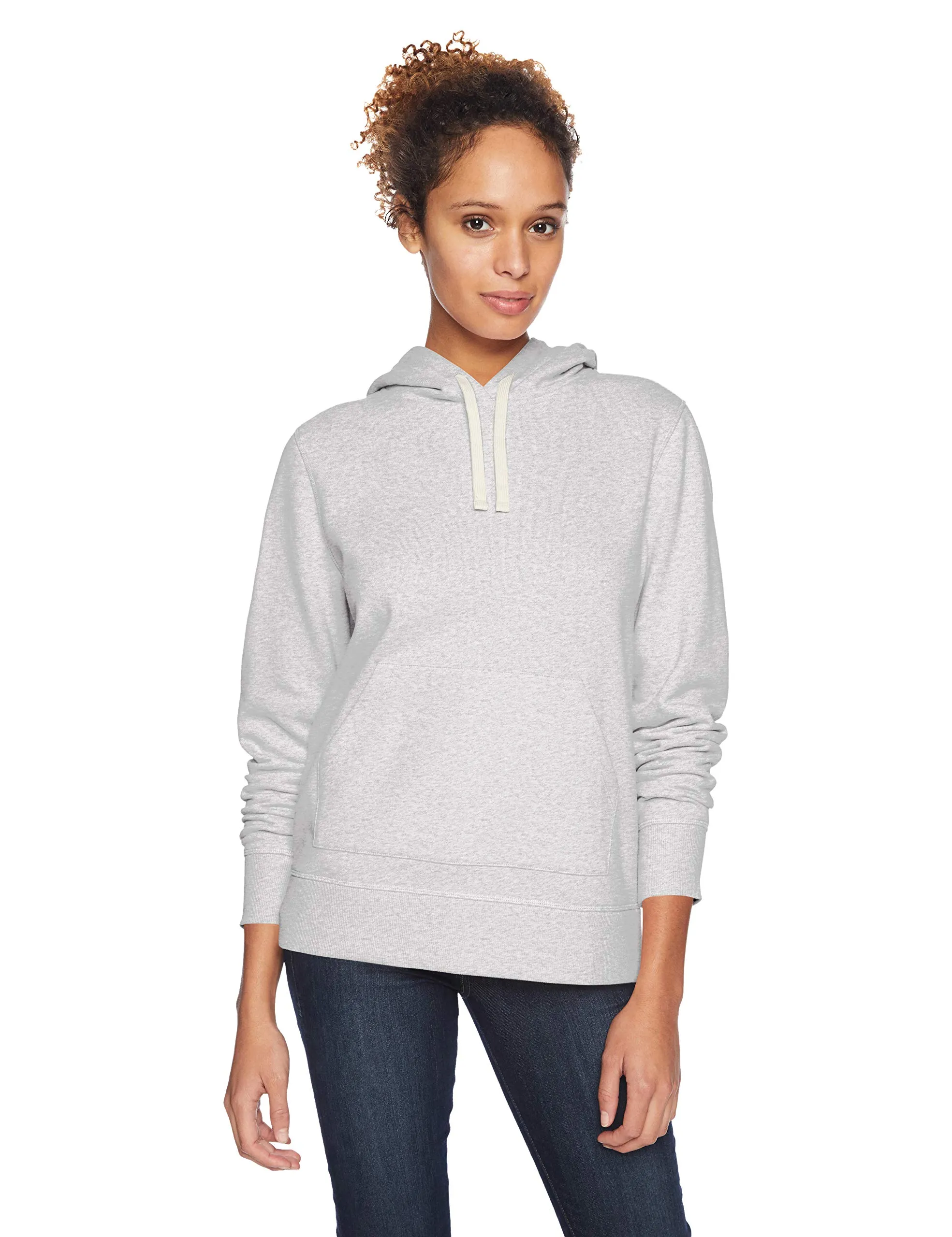 Amazon Essentials Felpa con Cappuccio in Pile Vestibilità Regular Donna, Grigio Chiaro Puntinato, XS - immagine 1