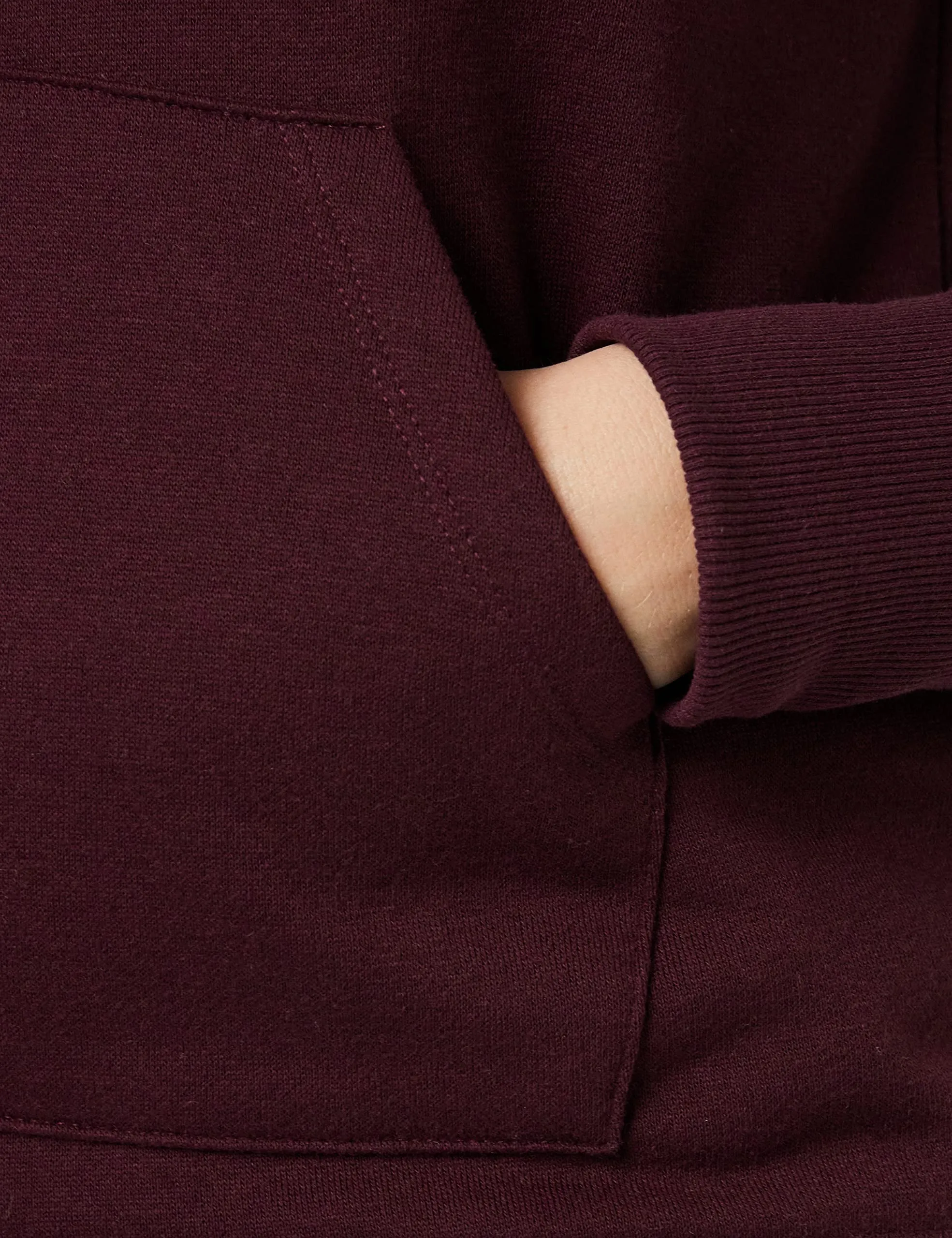 Amazon Essentials Wae50016fl18 Cappuccio Donna, Burgundy, Large - immagine 5