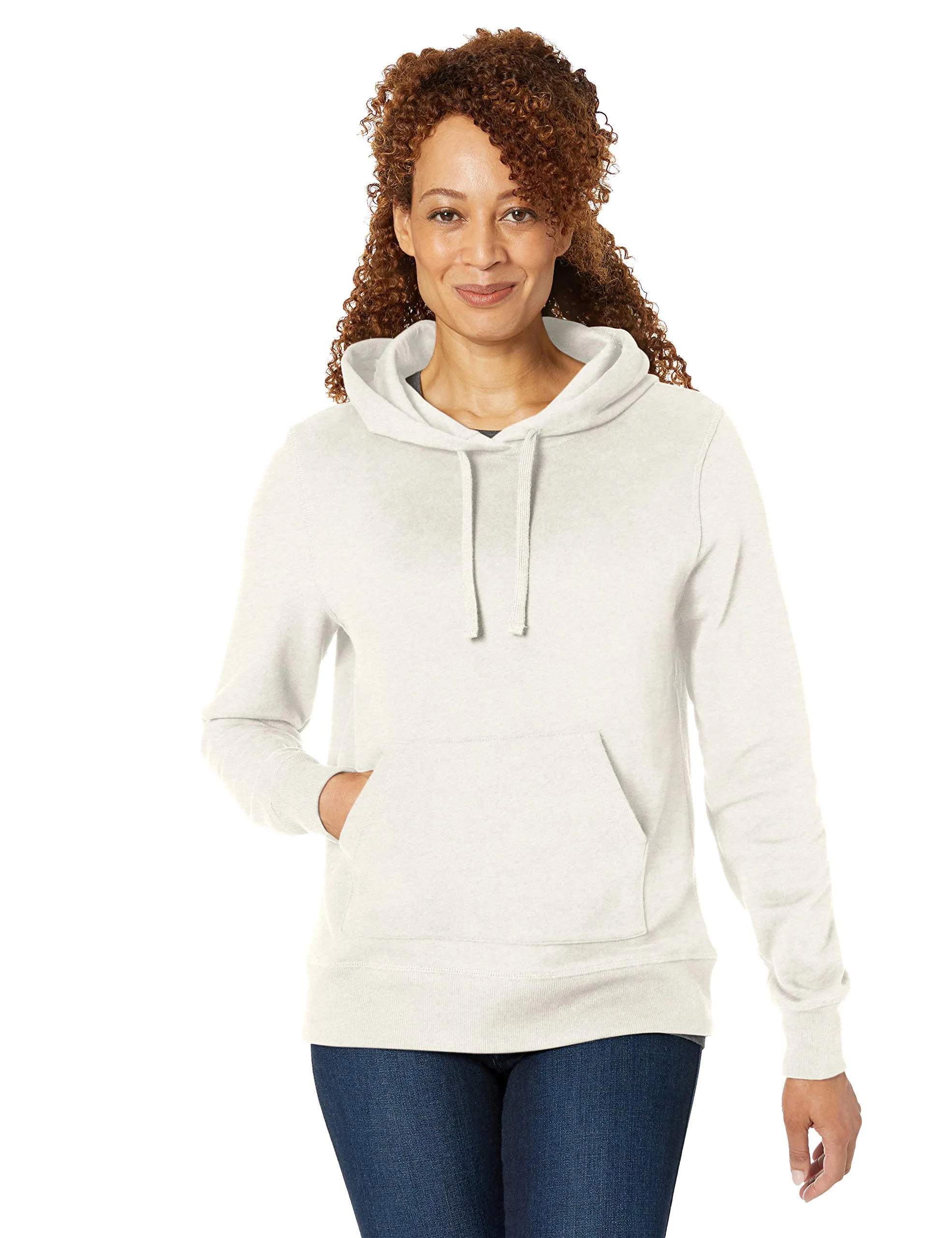 Amazon Essentials Wae50016fl18 Felpa con Cappuccio Donna, Beige Oatmeal Heather, XS - immagine 5
