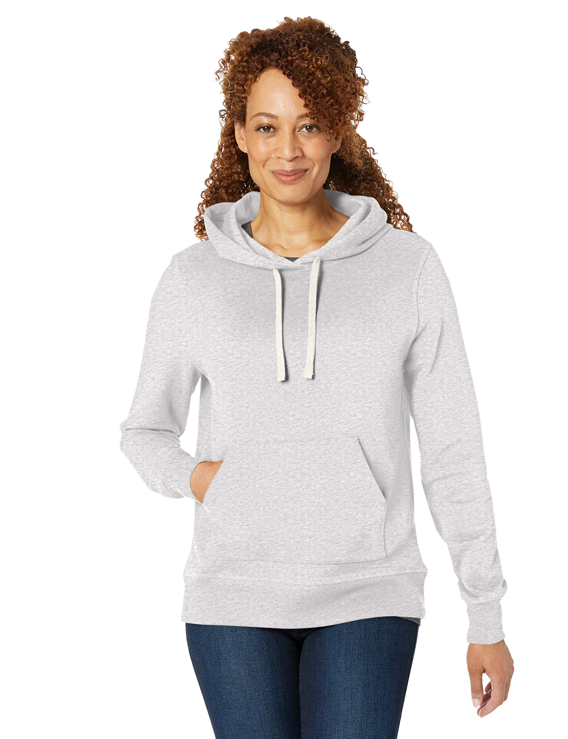 Amazon Essentials Wae50016fl18 Felpa con Cappuccio Donna, Grigio Light Grey Heather, Large - immagine 3