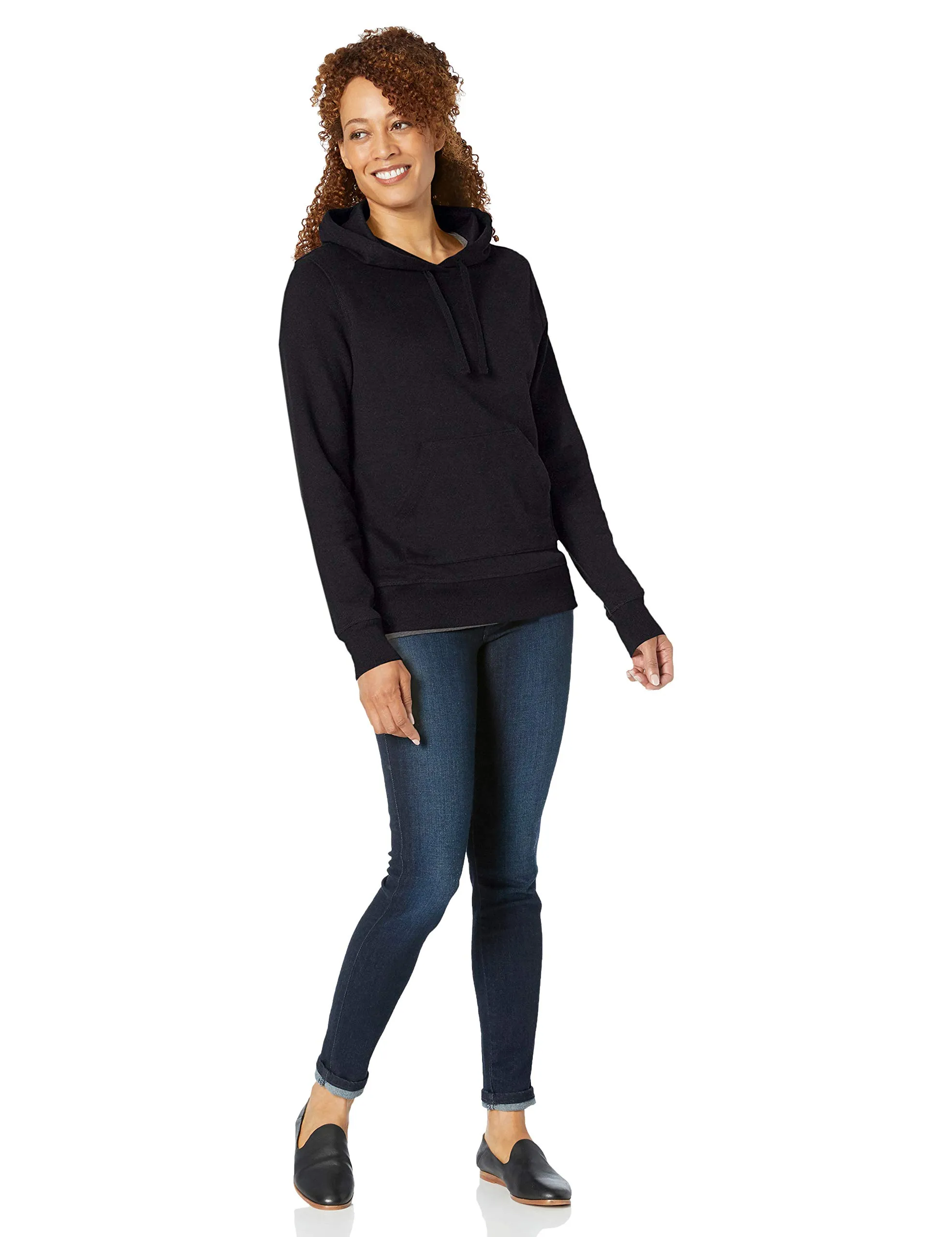 Amazon Essentials Wae50016fl18 Felpa con Cappuccio Donna, Nero, XXL - immagine 4