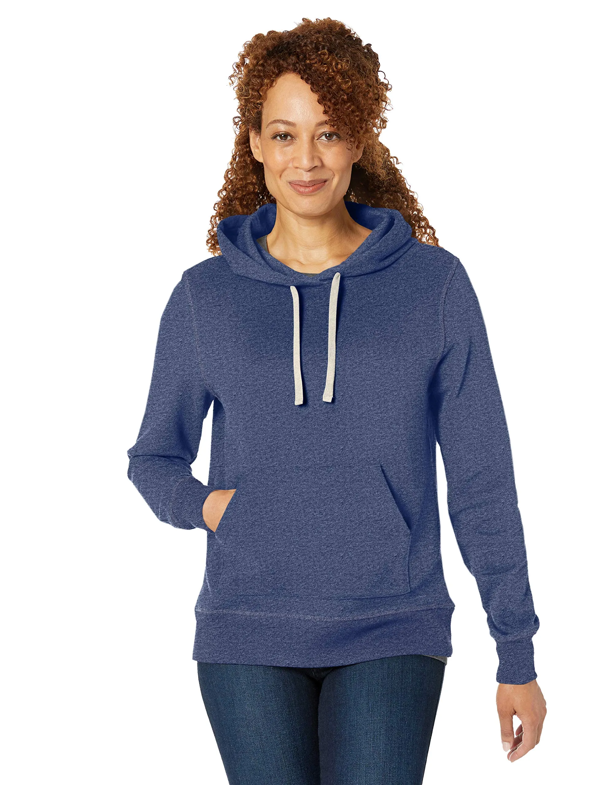 Amazon Essentials Wae50016fl18 Felpa con Cappuccio Donna, Navy Heather, XS - immagine 4