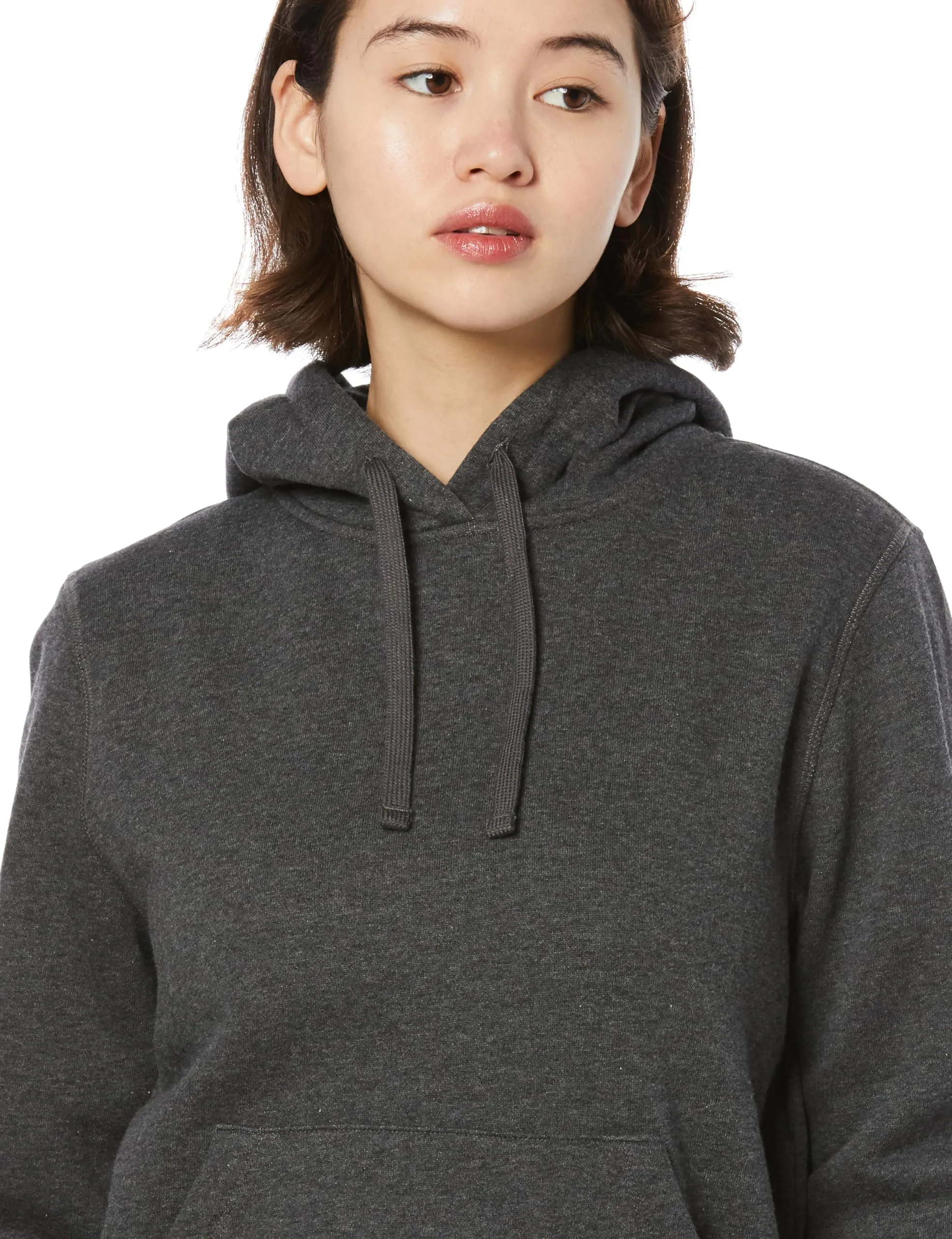Amazon Essentials Wae50016fl18 Felpa con Cappuccio Donna, Grigio Charcoal Heather, Large - immagine 6