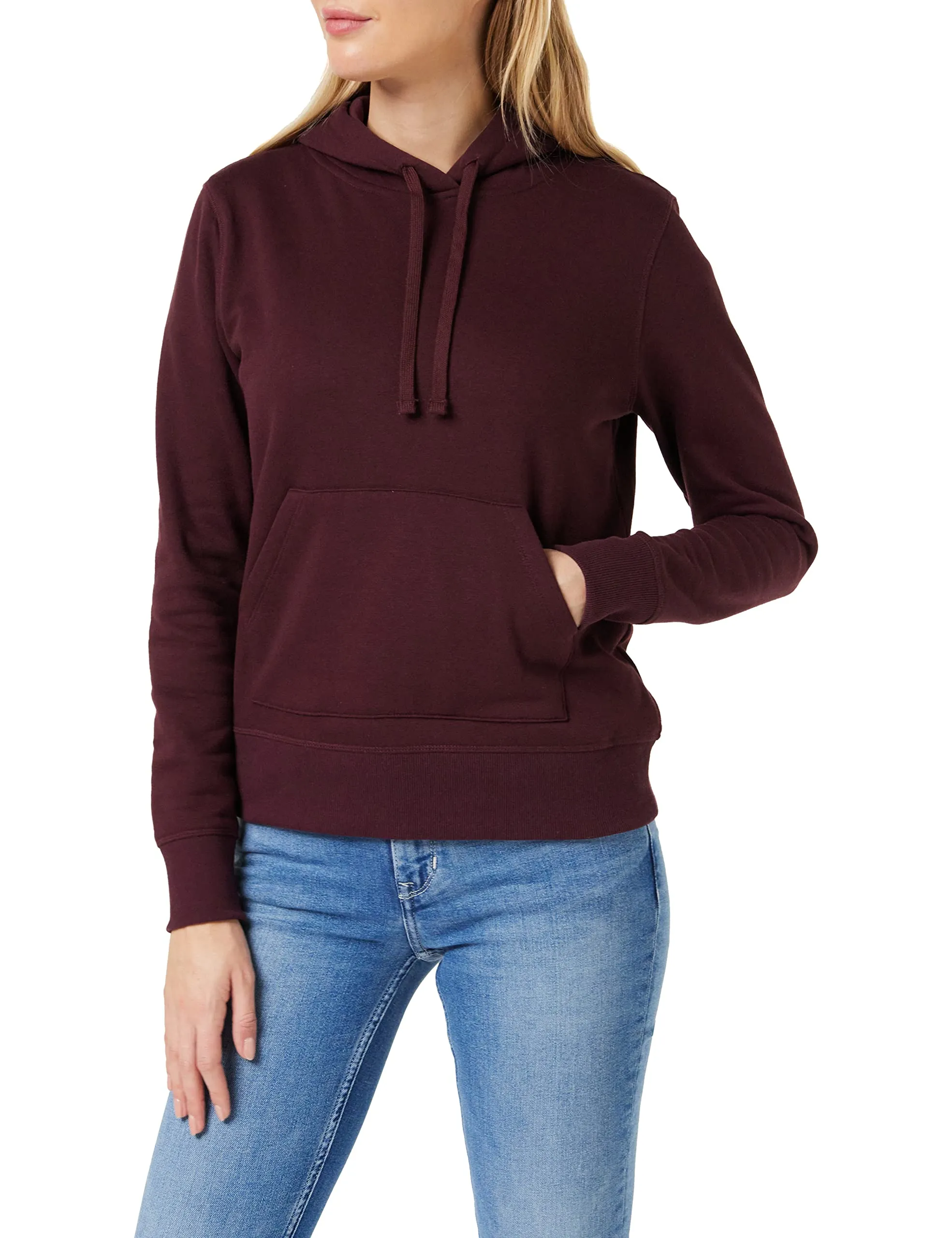 Amazon Essentials Wae50016fl18 Felpa con Cappuccio Donna, Rosso Burgundy, XXL - immagine 1