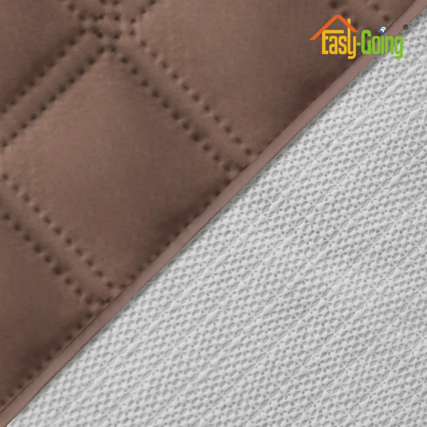 Easy-Going Copridivano per Sedia Impermeabile e Antiscivolo con Tasca, Marrone - immagine 5