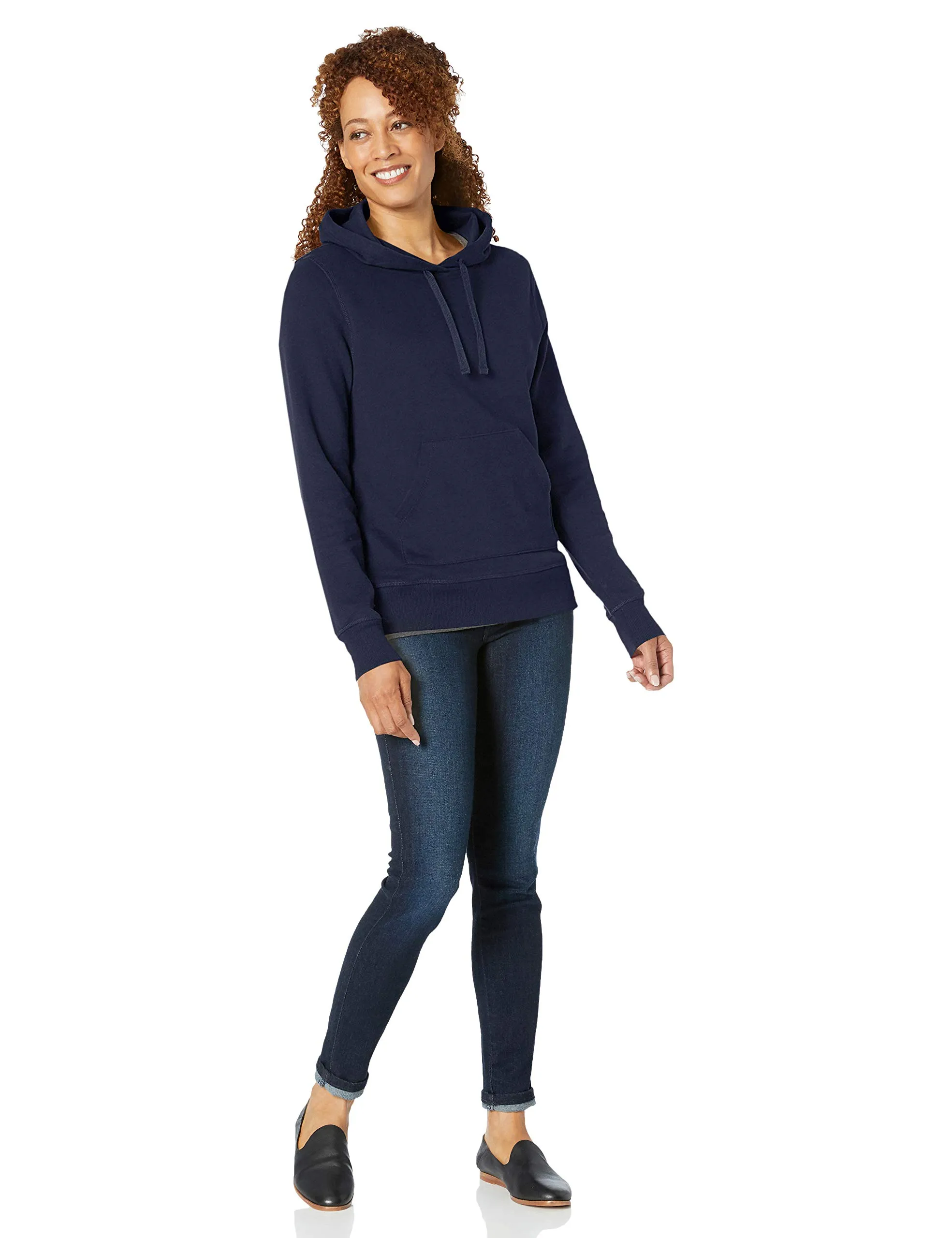 Amazon Essentials Felpa con Cappuccio in Pile Regular Fit Donna, Blu Marino, M - immagine 5