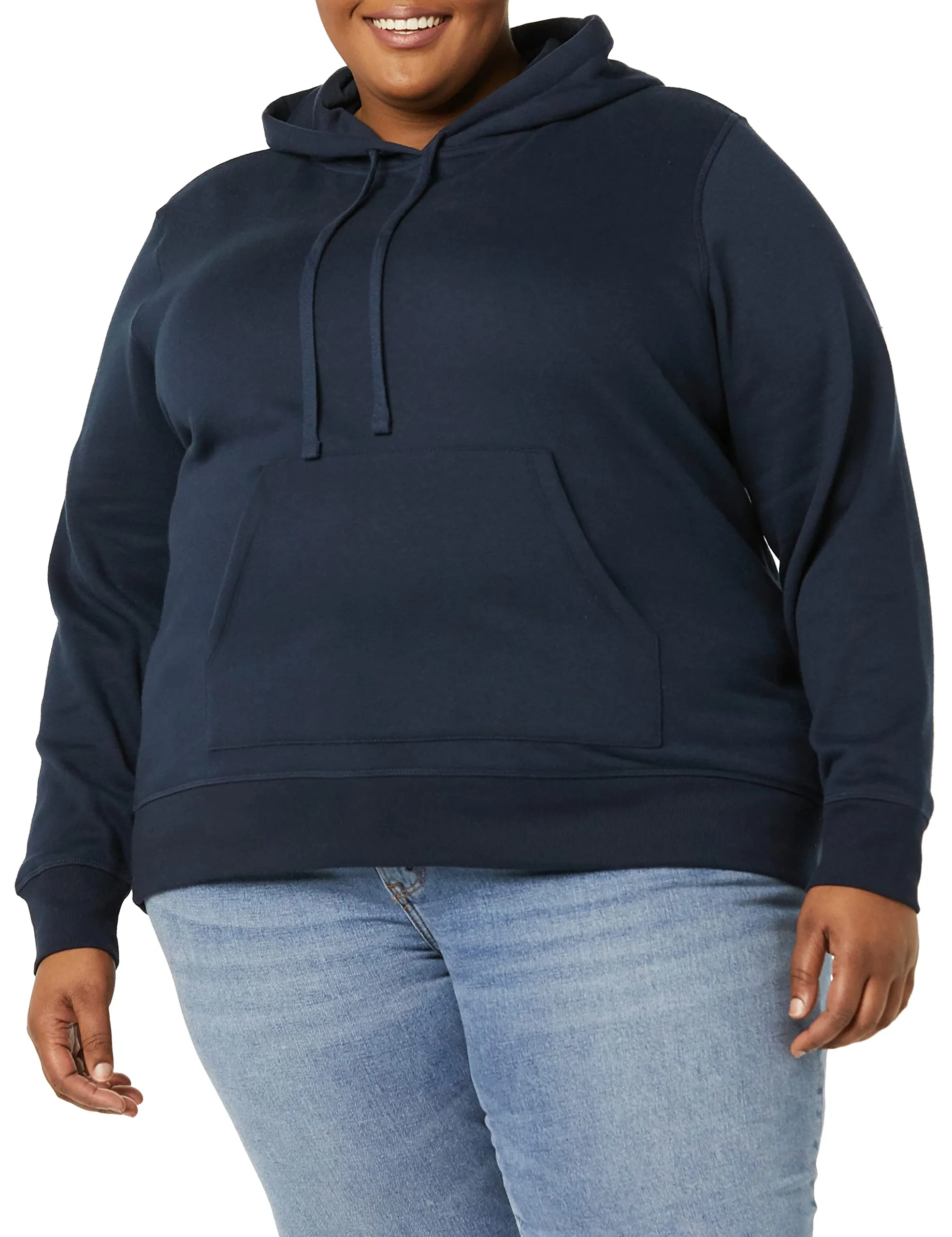 Amazon Essentials Felpa con Cappuccio in Pile Regular Fit Donna, Blu Marino, S - immagine 2