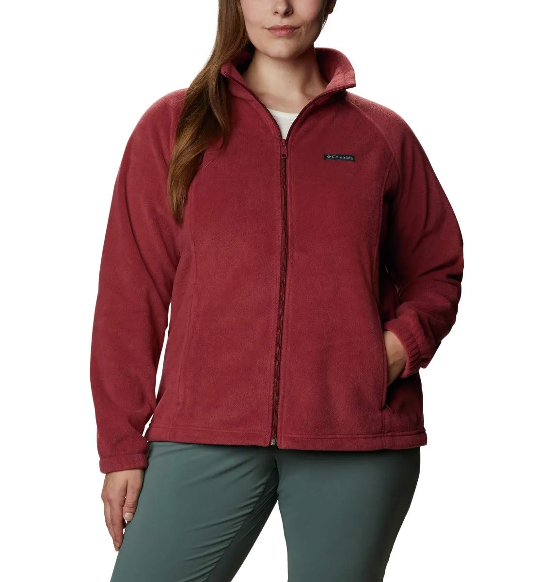 Columbia Benton Springs Giacca in Pile da Donna, Marsala Rosso, M Petite - immagine 6