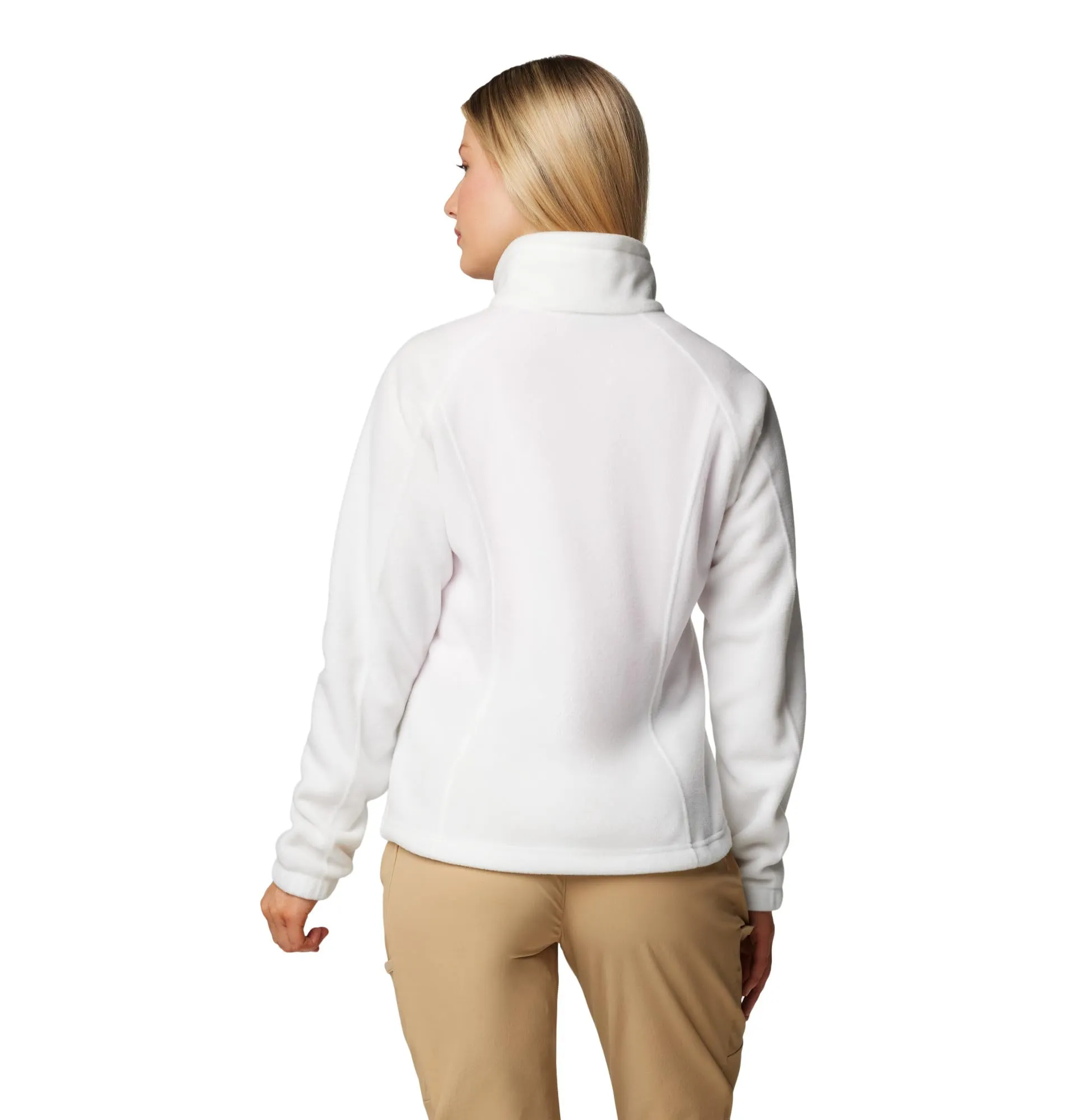 Columbia Benton Springs Giacca in pile con cerniera da donna - Bianco Sea Salt - XXL - immagine 2