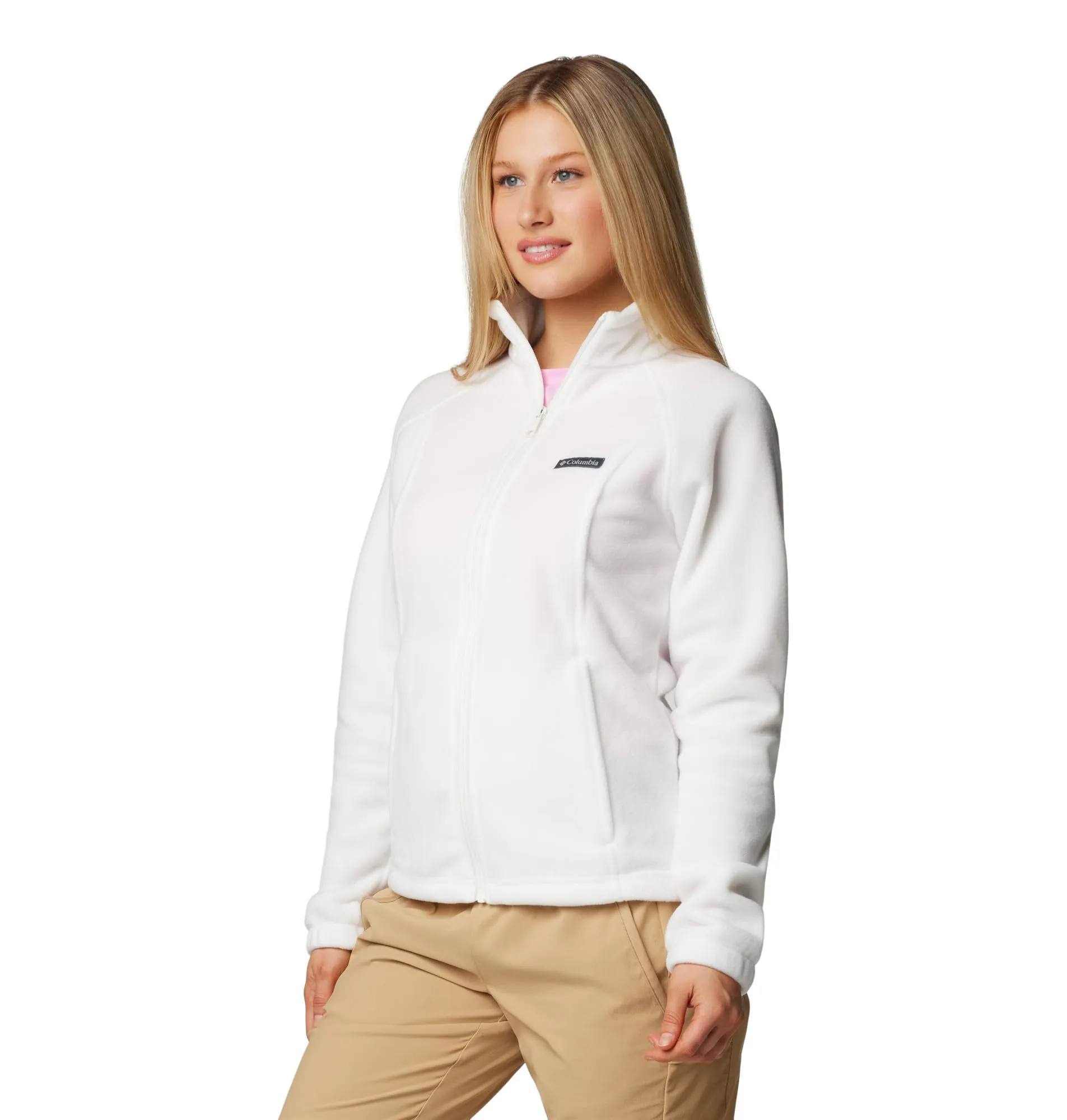 Columbia Benton Springs Giacca in pile con cerniera da donna - Bianco Sea Salt - XXL - immagine 4