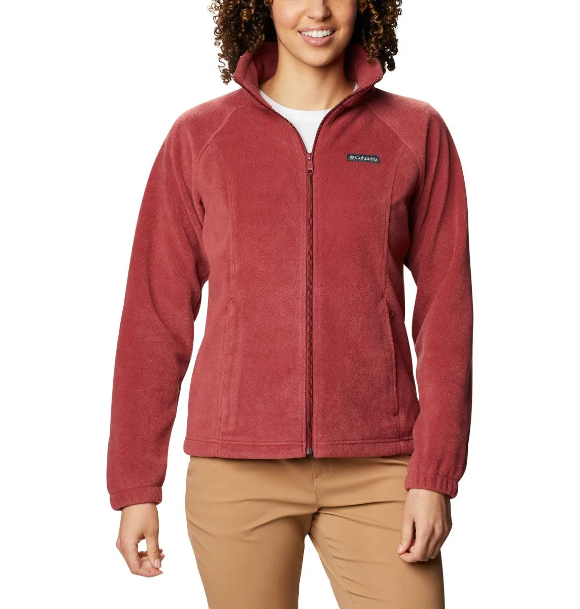 Columbia Benton Springs Full Zip Giacca in Pile da Donna, Marsala Rosso, M - immagine 1