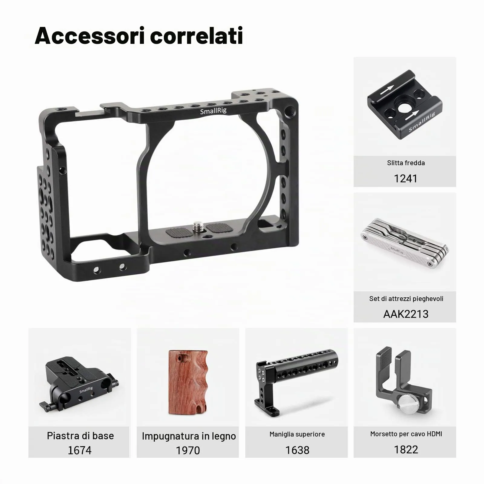 SmallRig Camera Cage for Sony A6000 / A6300 / A6500 - 1661 - immagine 6