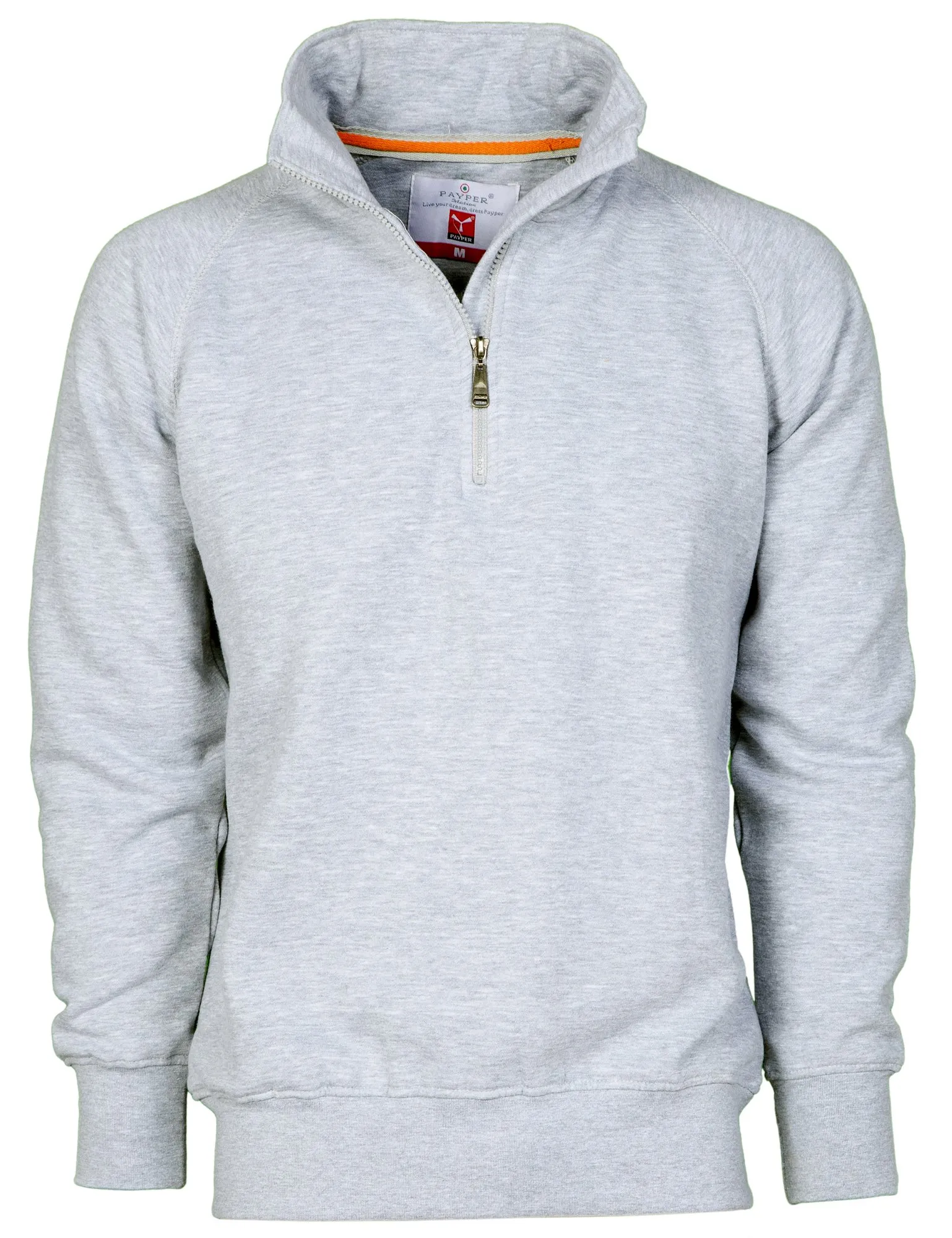 CHEMAGLIETTE! Payper Miami + Felpa Da Lavoro in Cotone con Mezza Zip, Grigio Melange, XL - immagine 1