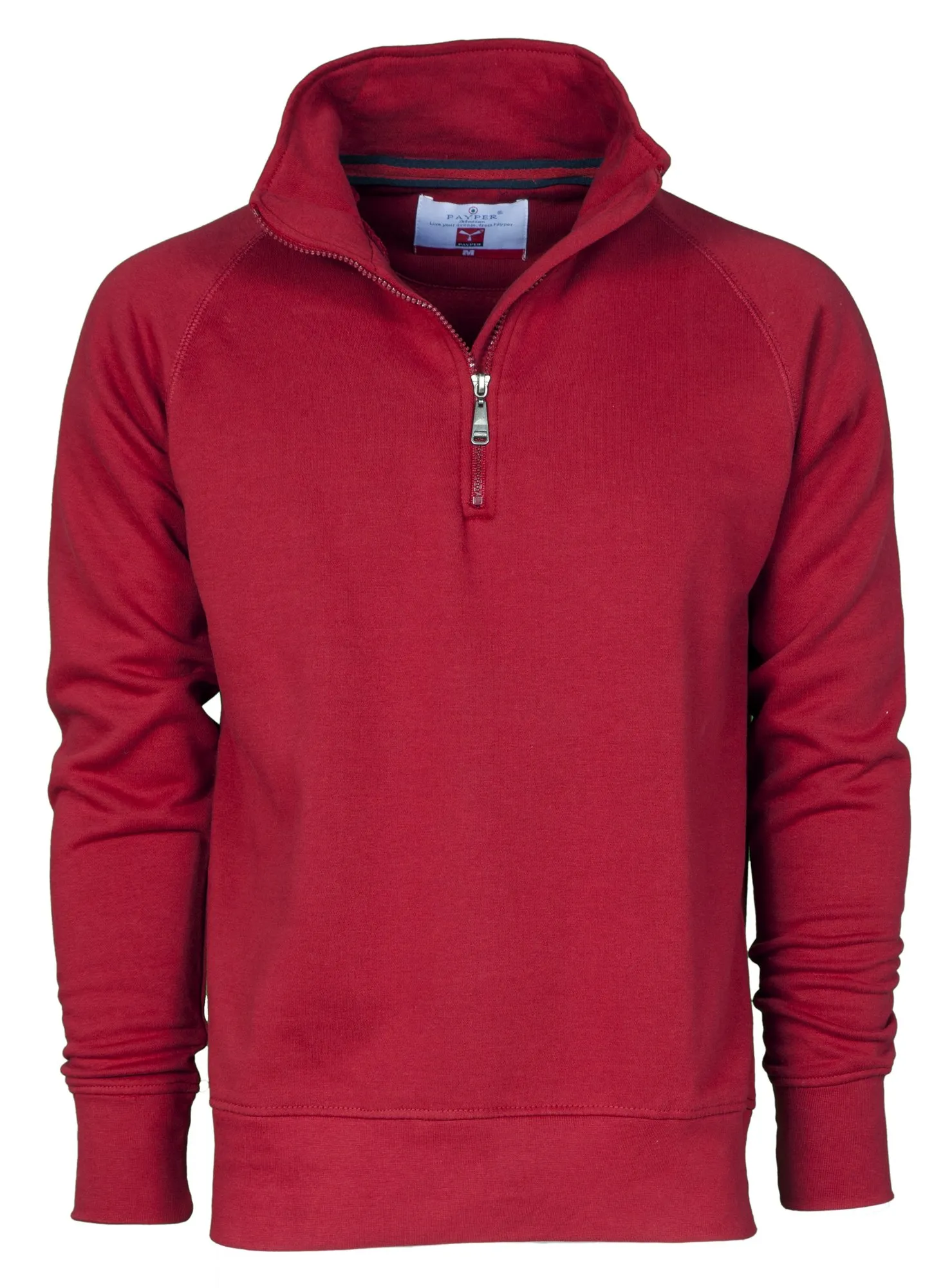 CHEMAGLIETTE! Felpa da Lavoro Payper Miami+ Mezza Zip in Cotone, Bordeaux, XL - immagine 1