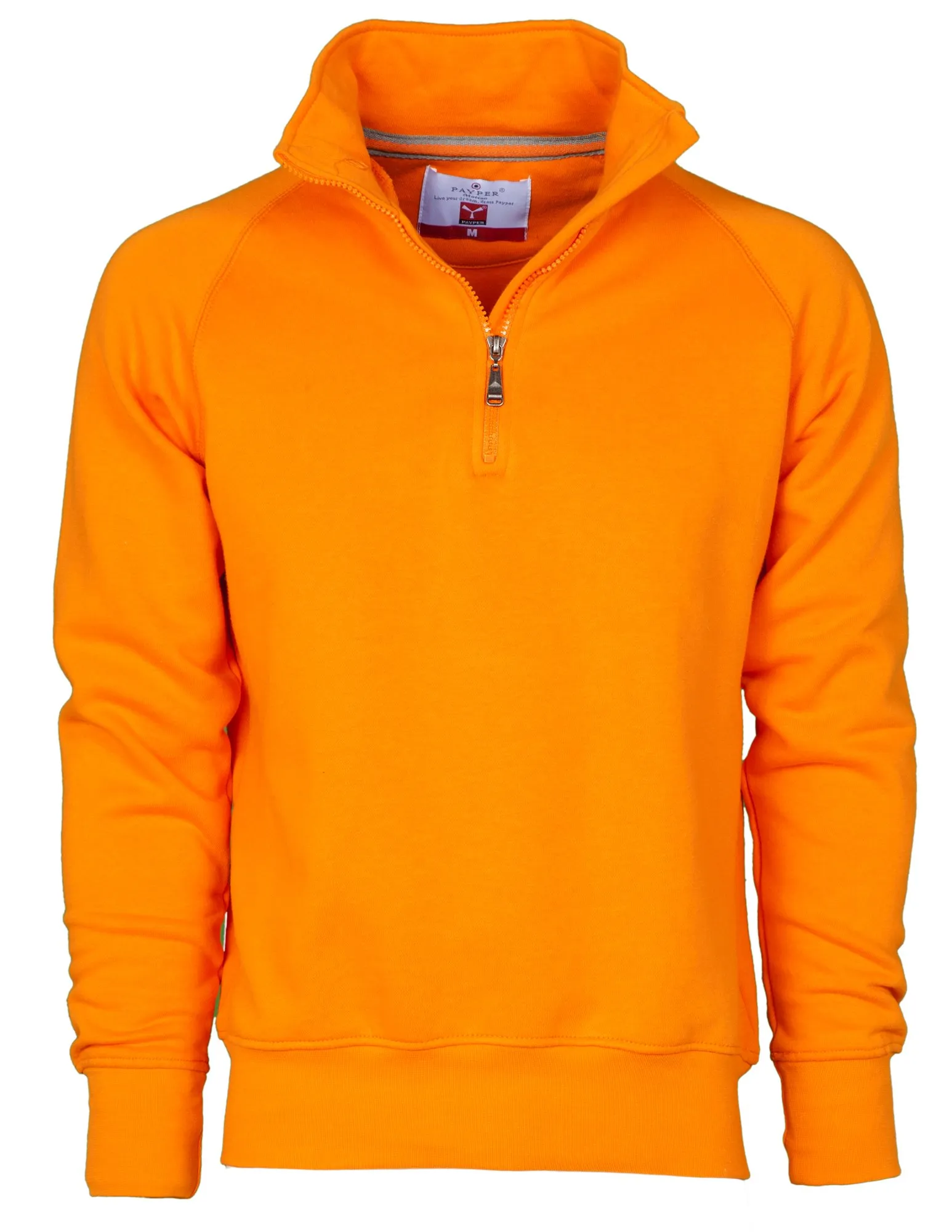CHEMAGLIETTE! Felpa Da Lavoro Payper Miami +, Mezza Zip, Cotone, Arancione, XL - immagine 1