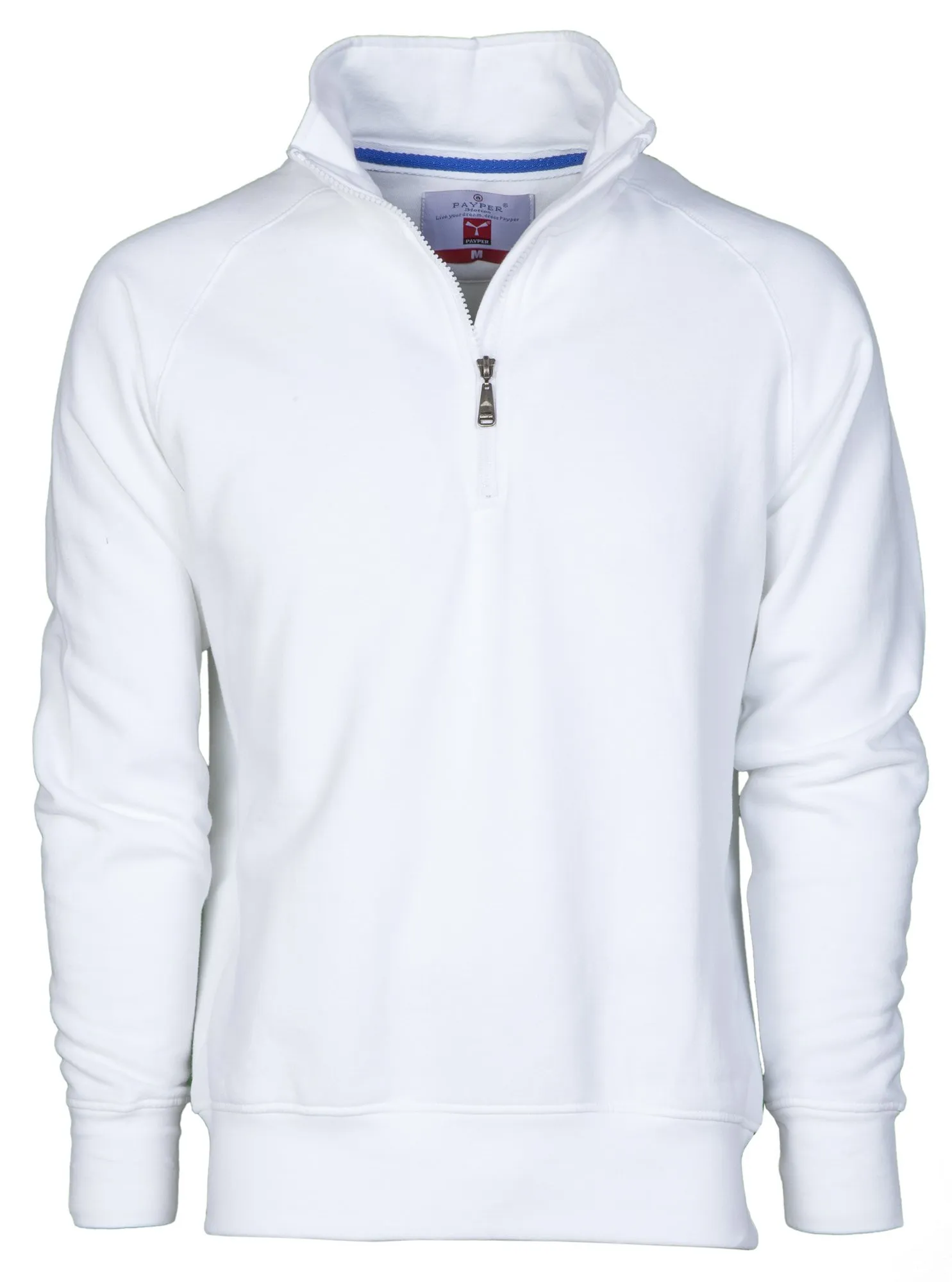 CHEMAGLIETTE Felpa da Lavoro in Cotone a Mezza Zip Payper Miami +, Bianco, 3XL - immagine 1