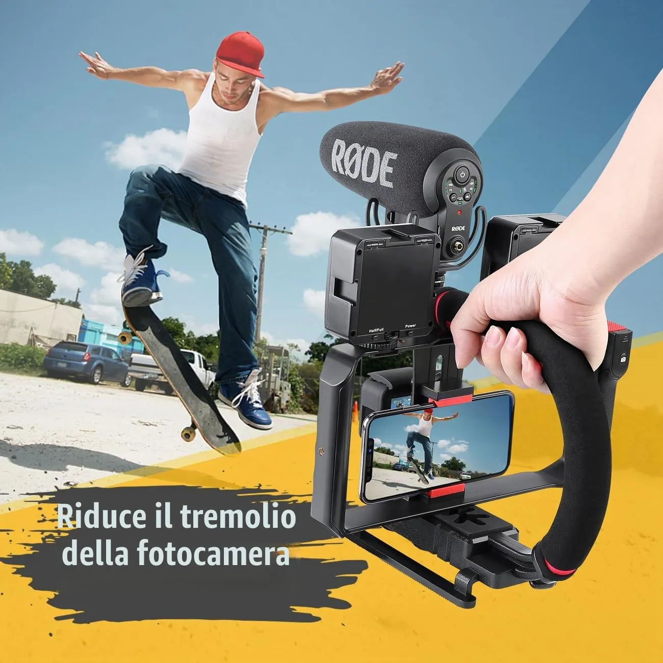 Zeadio Stabilizzatore Video Portatile DV-TGRIP per Videocamere d'Azione e Smartphone - immagine 3