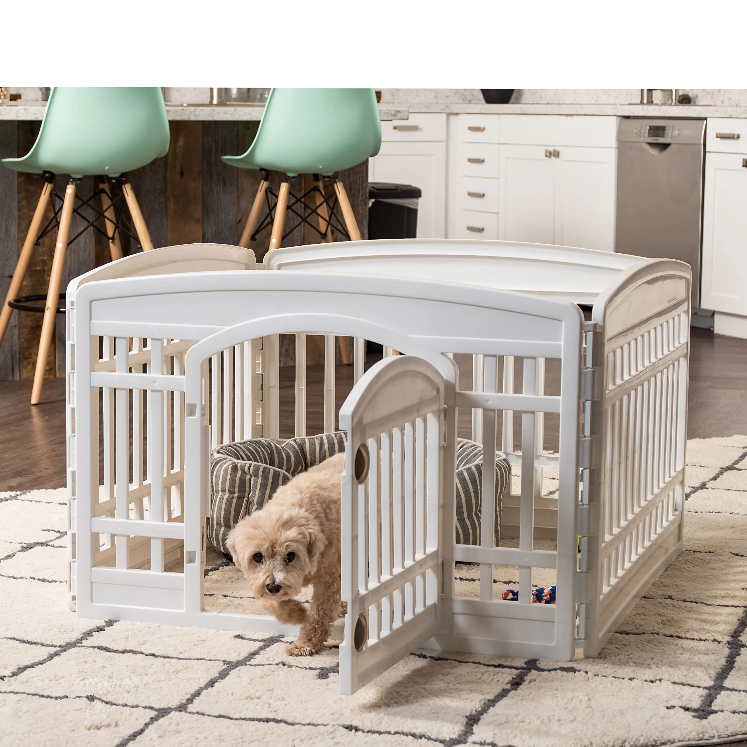 Iris Ohyama Recinto per Cani e Animali Domestici CI-604E, 4 Pannelli, Bianco - immagine 8