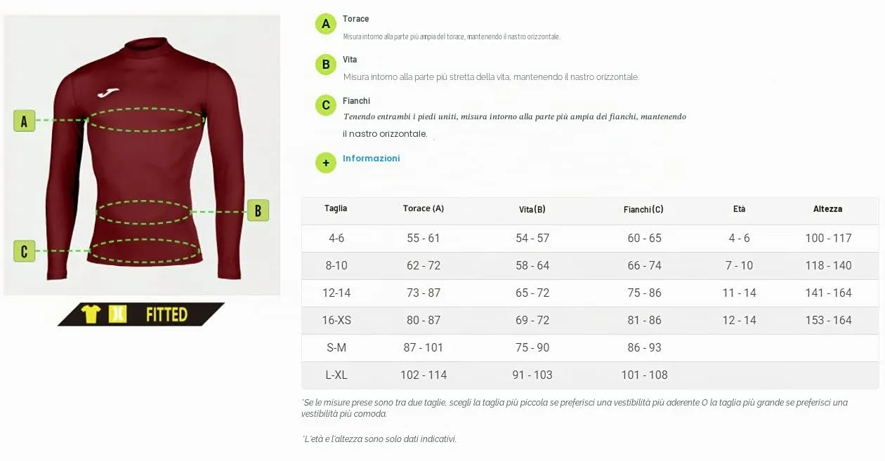Joma Maglietta Termica Academy per Bambini, Nera, 101018.100.6XS-5XS - immagine 7