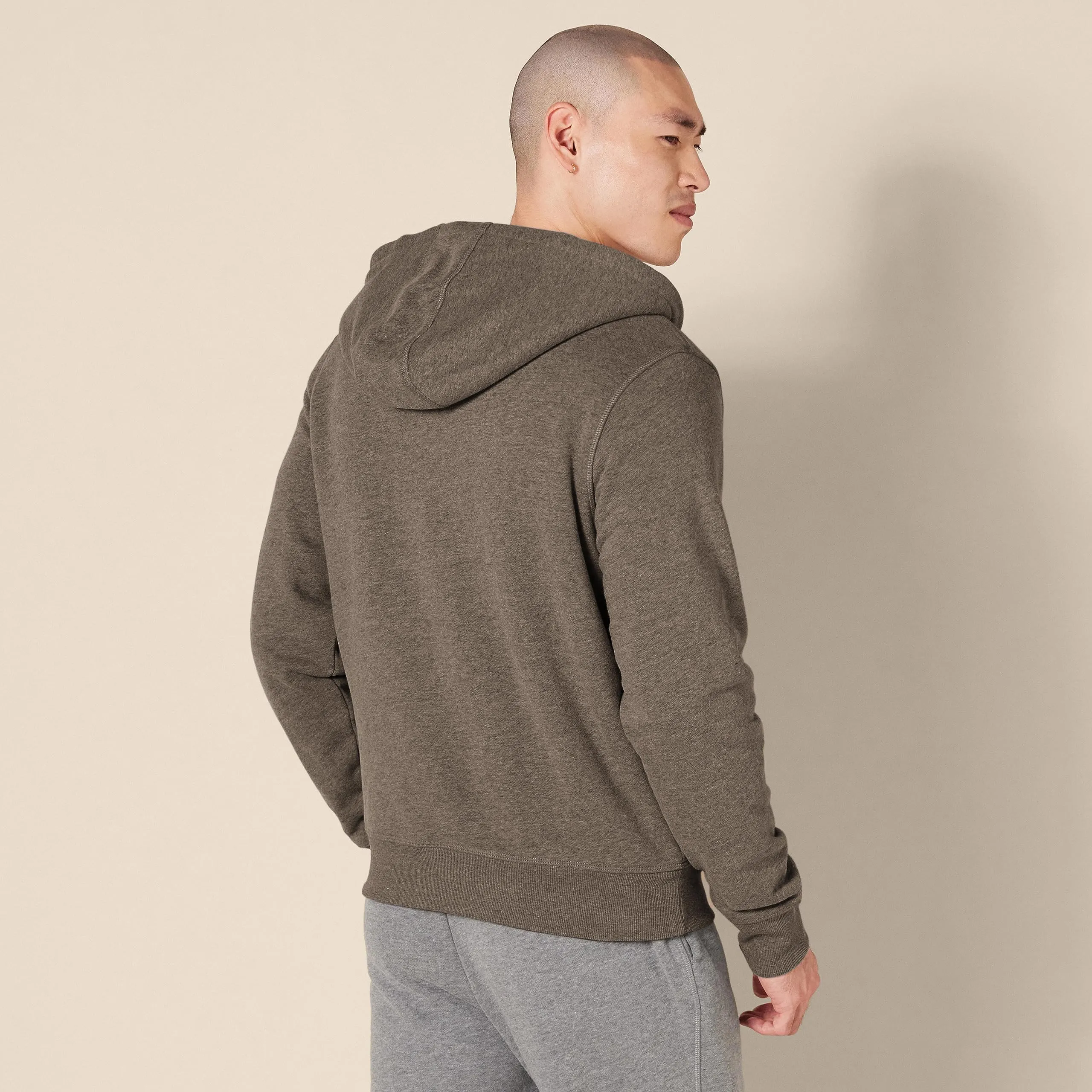 Amazon Essentials Felpa con Cappuccio e Cerniera Integrale in Pile Foderata in Sherpa Uomo, Marrone Scuro, XL - immagine 3